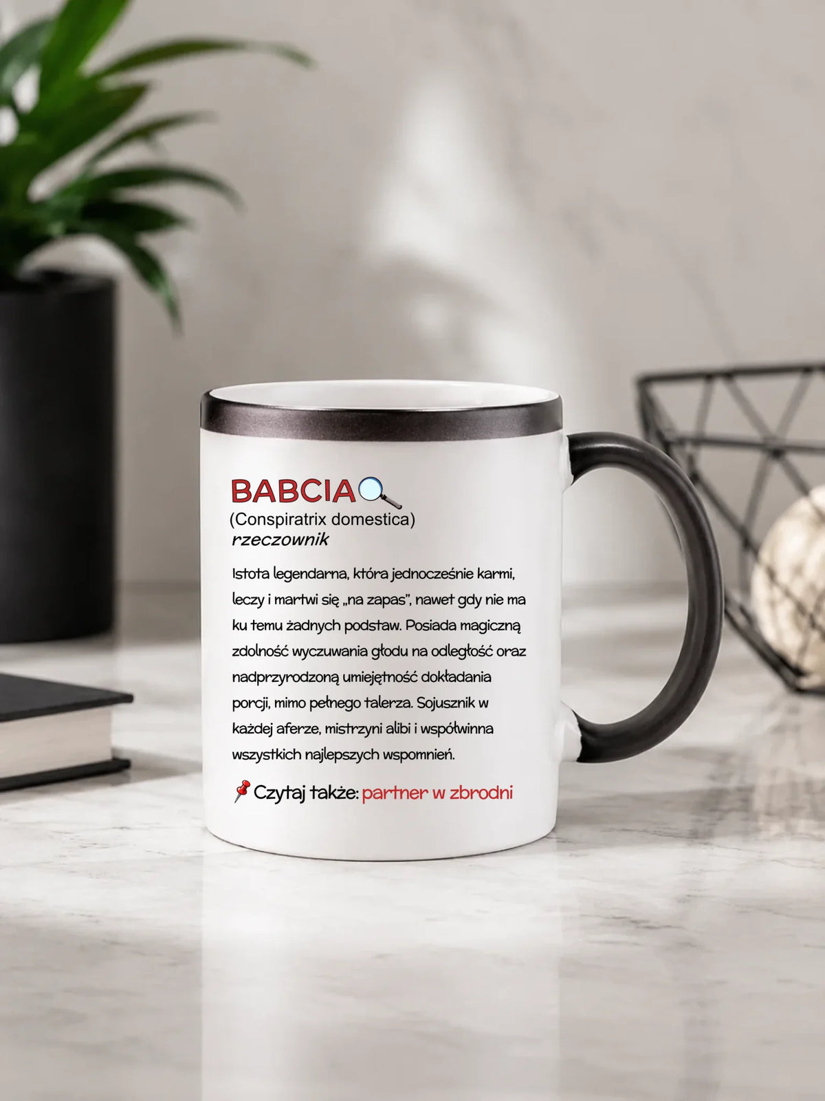 Kubek magiczny dla babci - Babcia śmieszna definicja B35