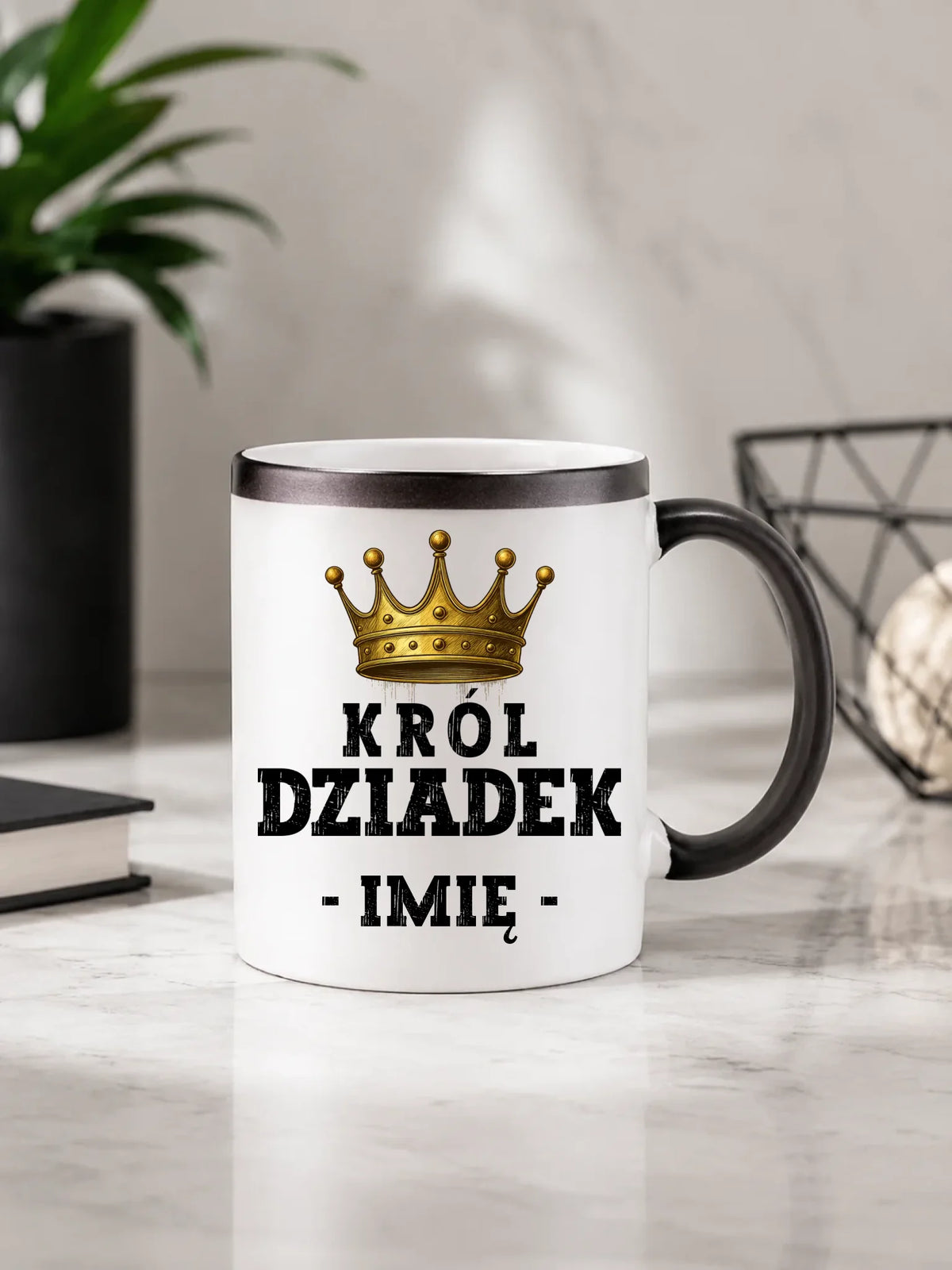 Kubek magiczny dla dziadka - Król Dziadek - personalizowany D17
