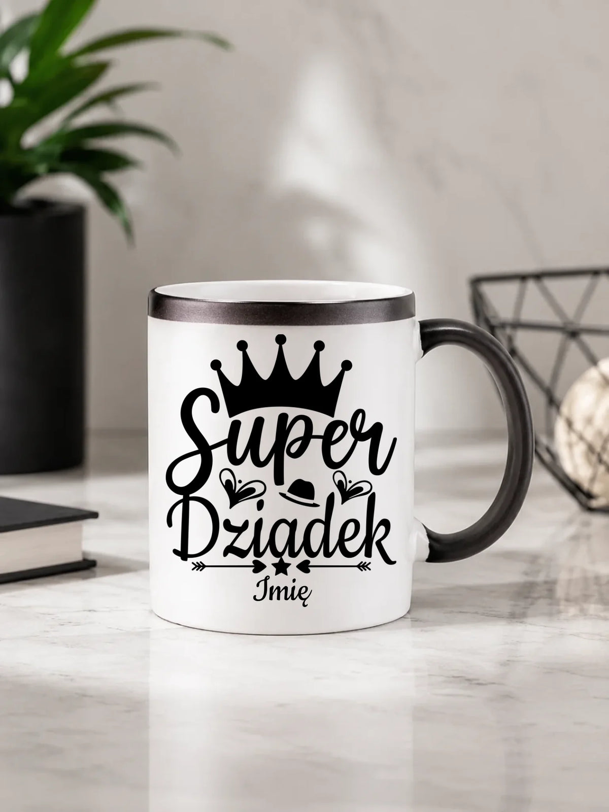 Kubek magiczny dla dziadka - Super Dziadek - personalizowany D03