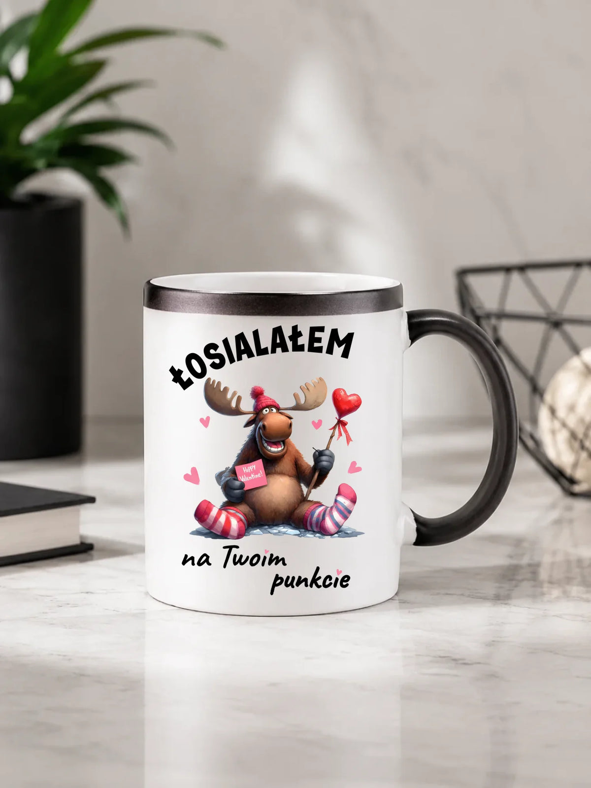 Kubek magiczny dla par - Łosialałem na Twoim punkcie W66