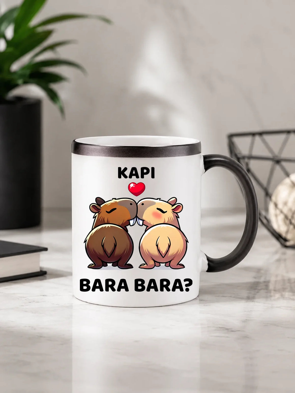 Kubek magiczny dla par - Kapibara bara bara W86