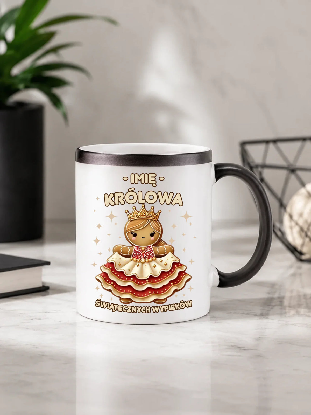 Kubek magiczny świąteczny - Królowa świątecznych wypieków - personalizowany BN28