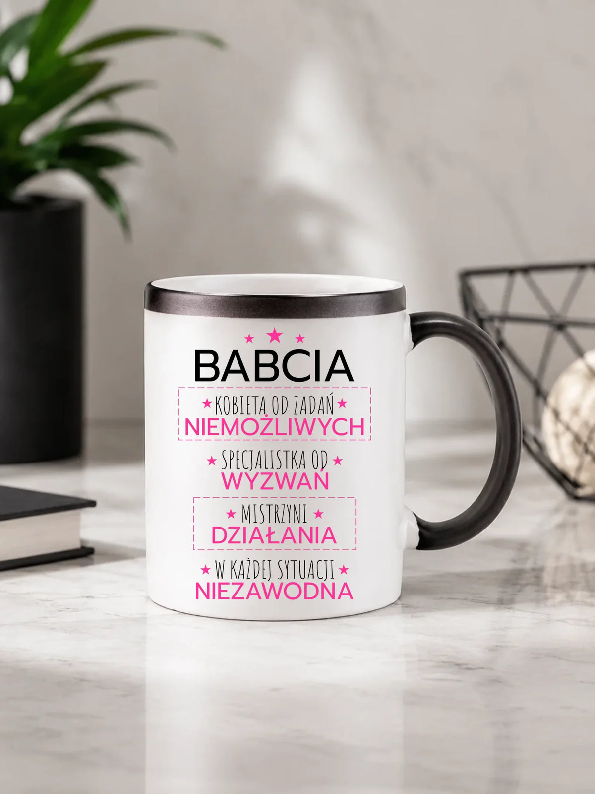 Kubek magiczny dla babci - Babcia kobieta od zadań niemożliwych B30