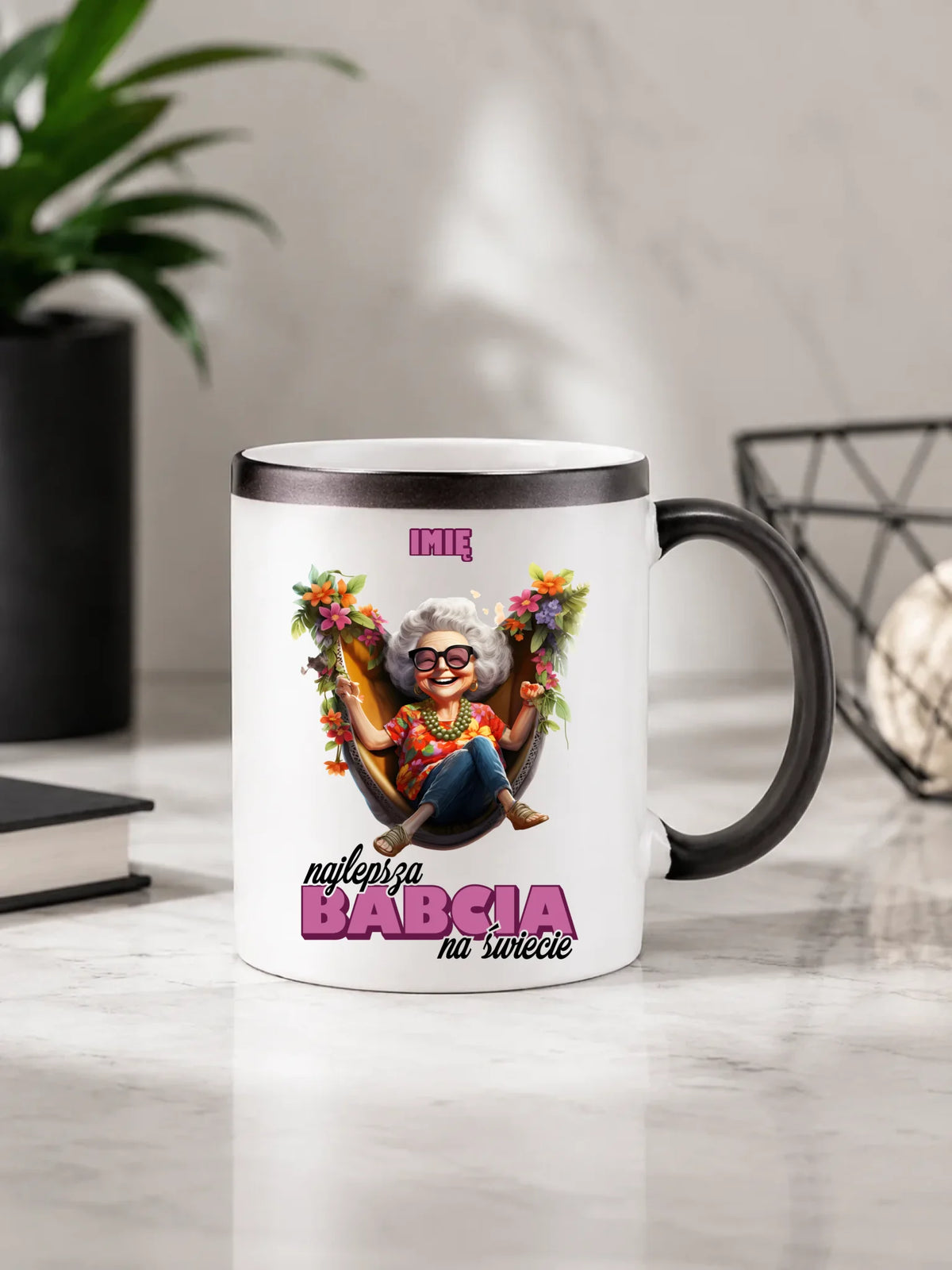 Kubek magiczny dla babci - Najlepsza Babcia na świecie - personalizowany B14