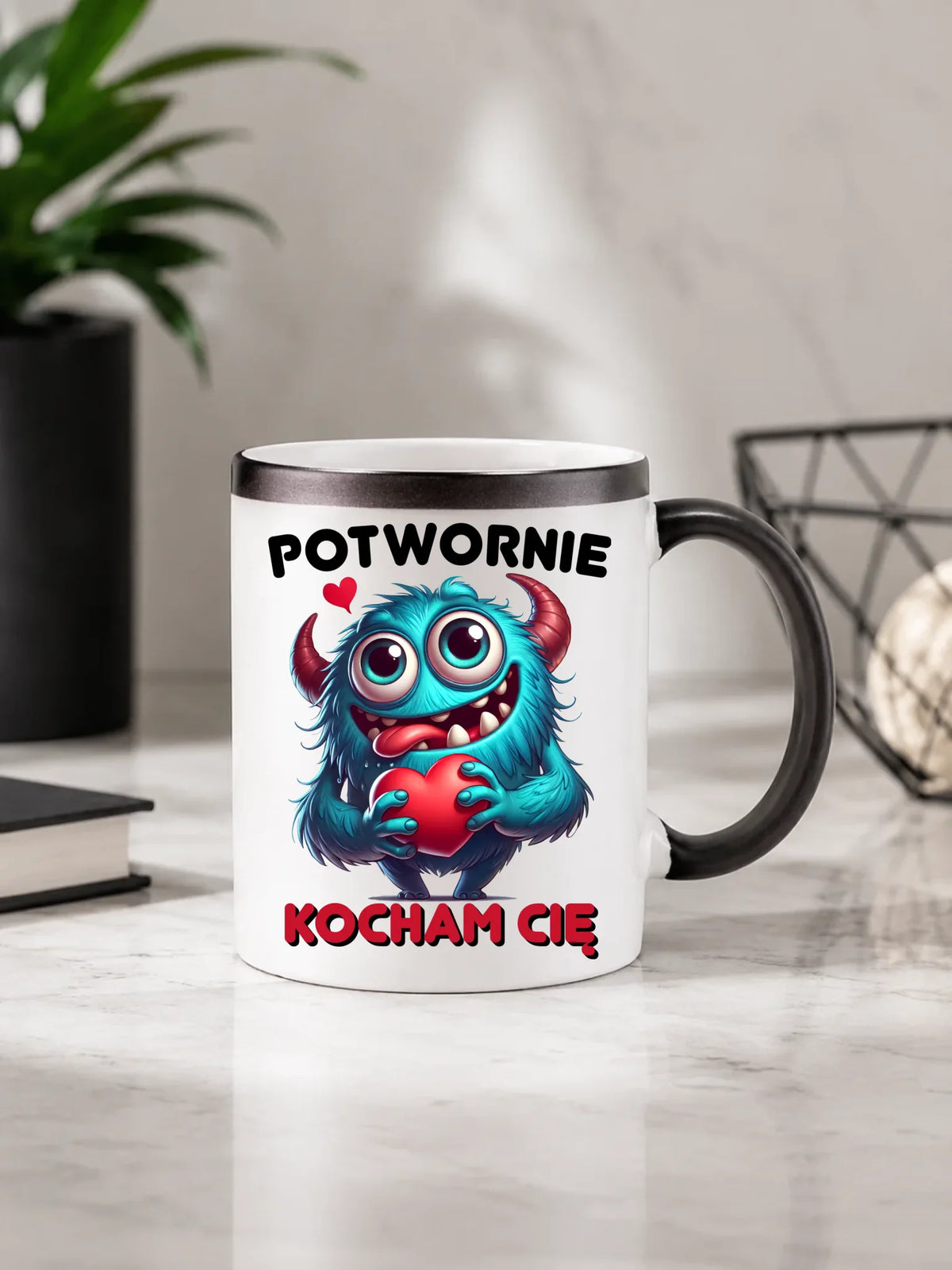 Kubek magiczny dla par - Potwornie Kocham Cię W45