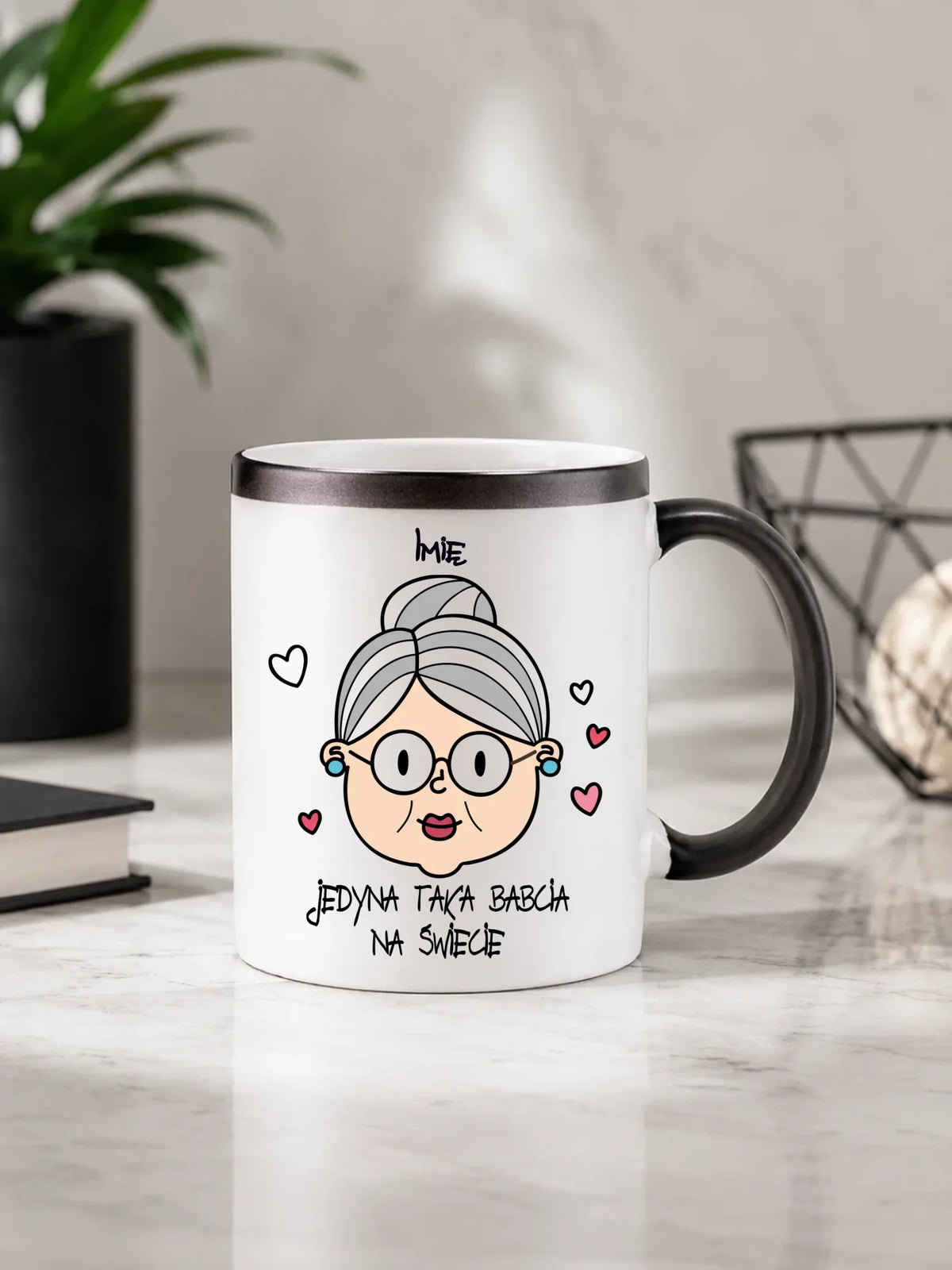 Kubek magiczny dla babci - Jedyna taka babcia na świecie - personalizowany B15