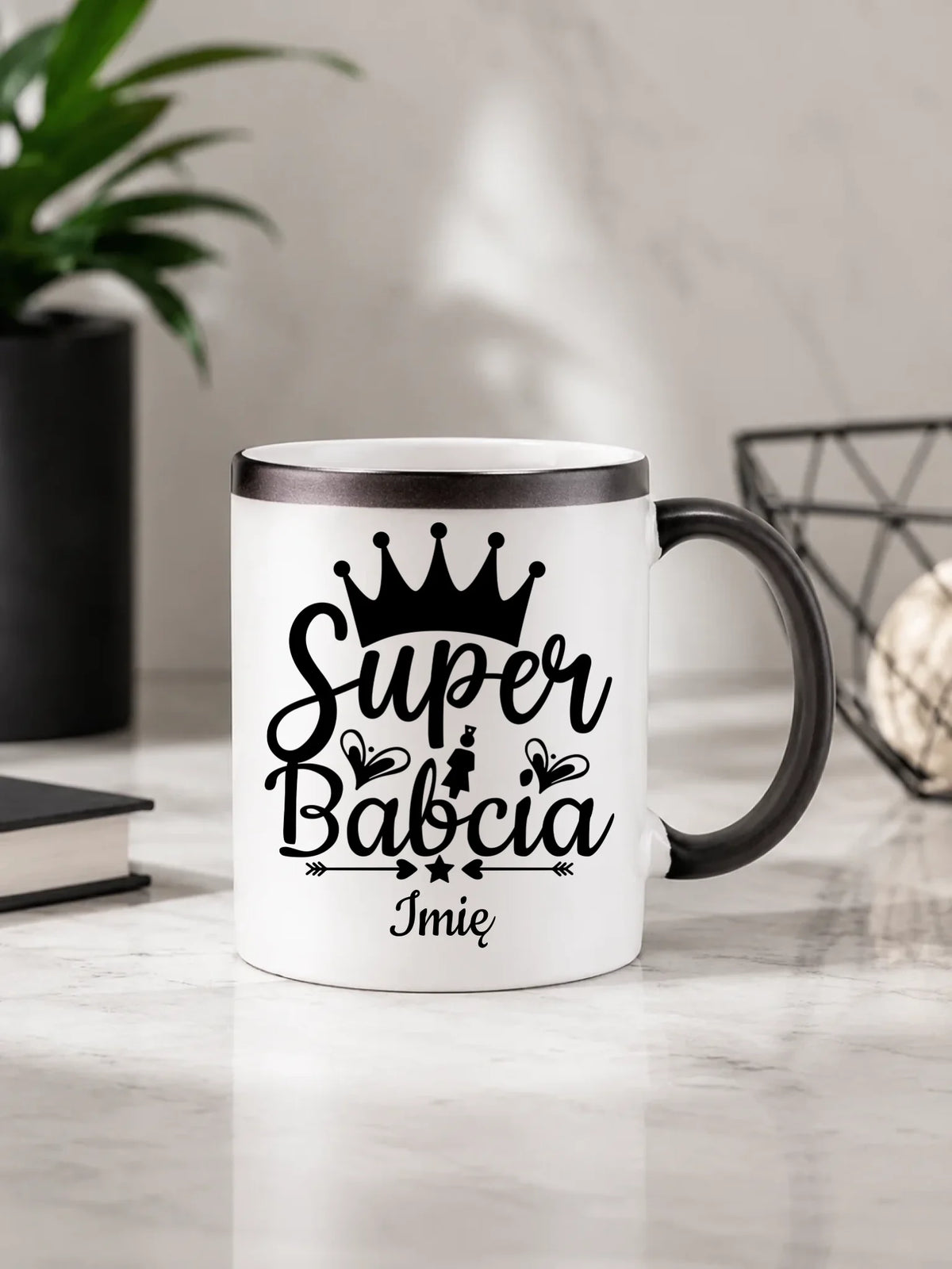 Kubek magiczny dla babci - Super Babcia - personalizowany B03