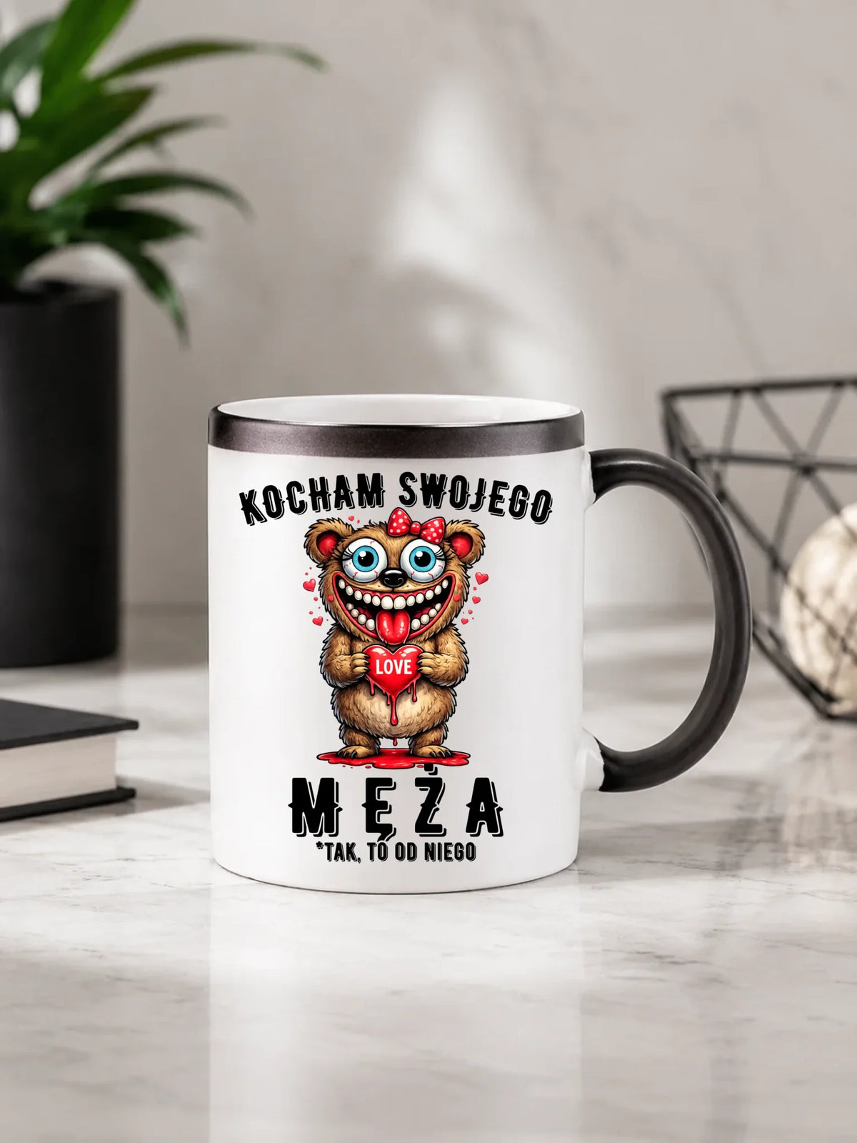 Kubek magiczny dla żony - Kocham swojego męża W22