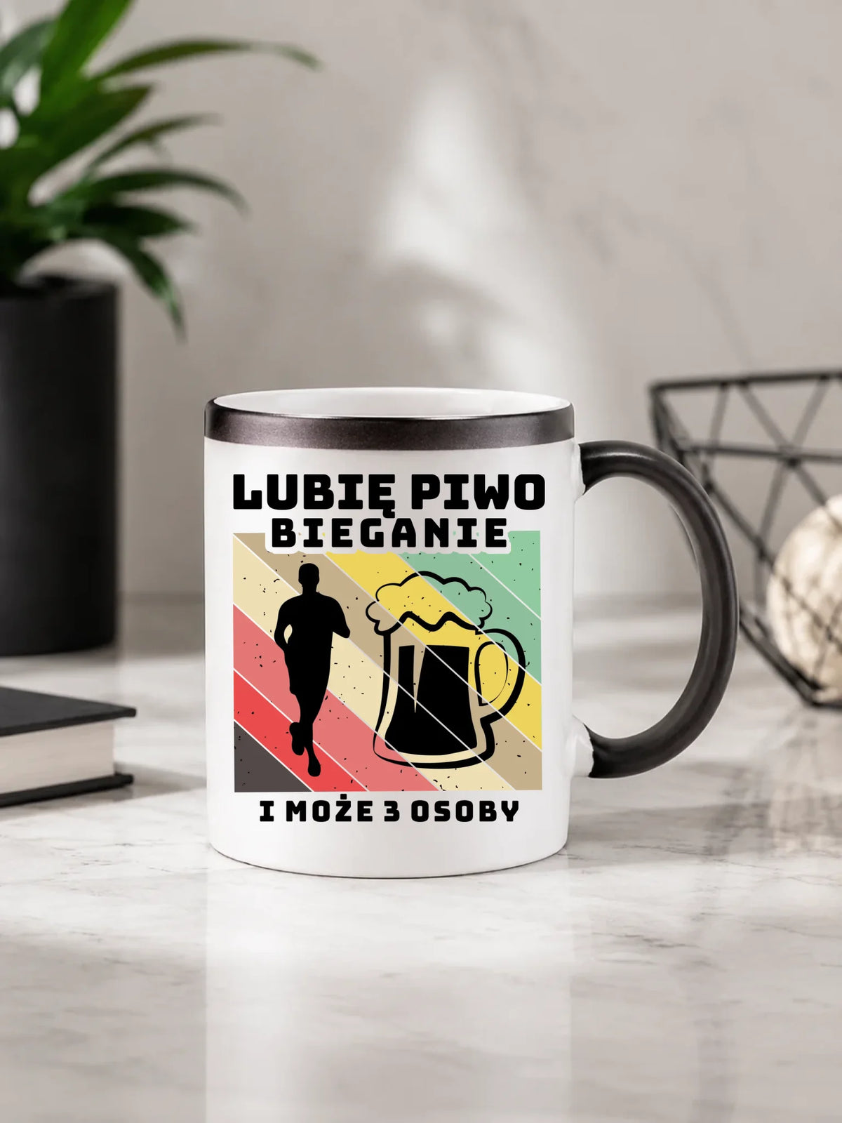 Kubek magiczny dla biegacza - Lubię piwo bieganie HB01
