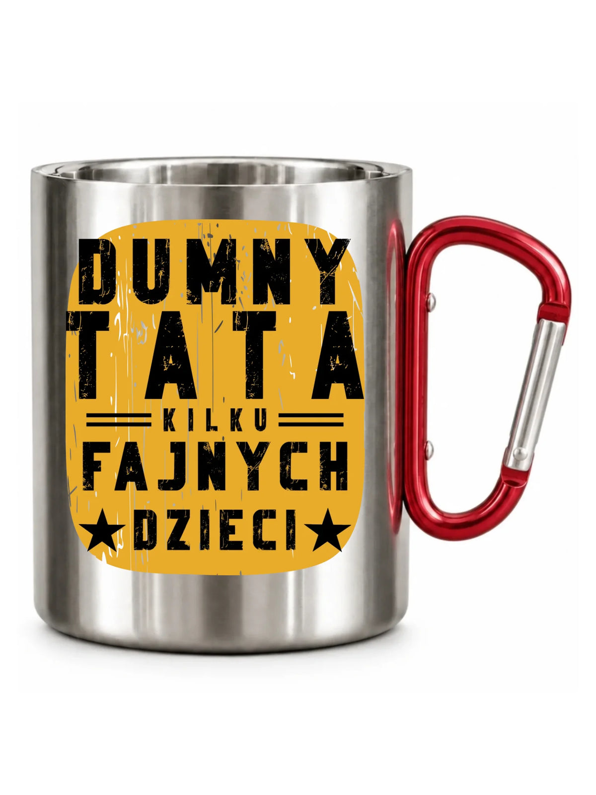 Dumny tata kilku fajnych dzieci | Metalowy kubek dla taty DT60