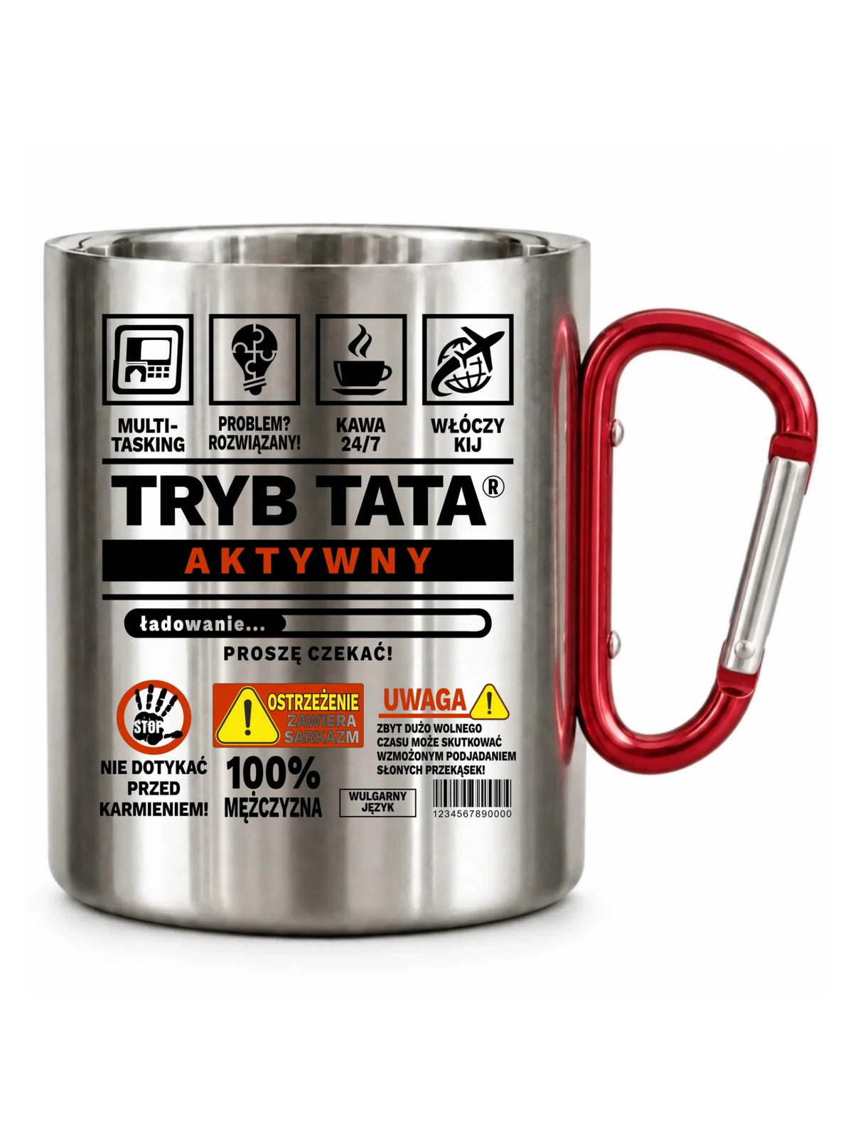 Tryb tata aktywny | Metalowy kubek prezent dla taty DT51