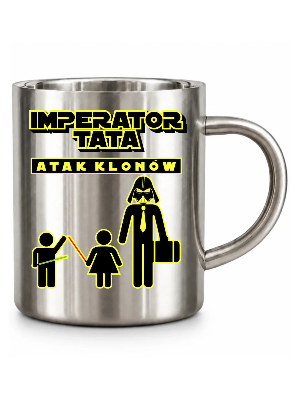 Imperator tata atak klonów | Metalowy kubek dla taty DT63