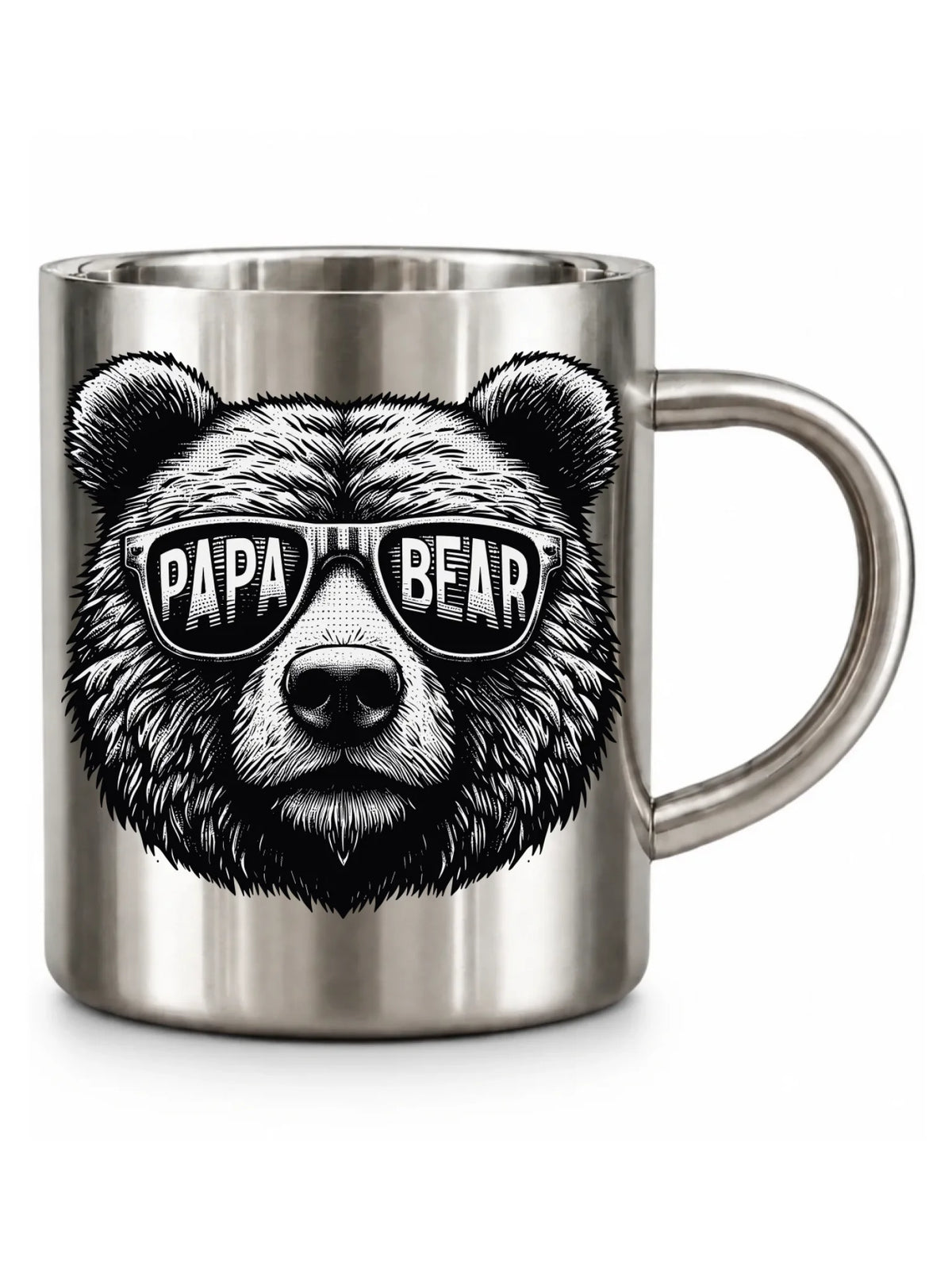 Papa bear | Metalowy kubek dla taty DT62