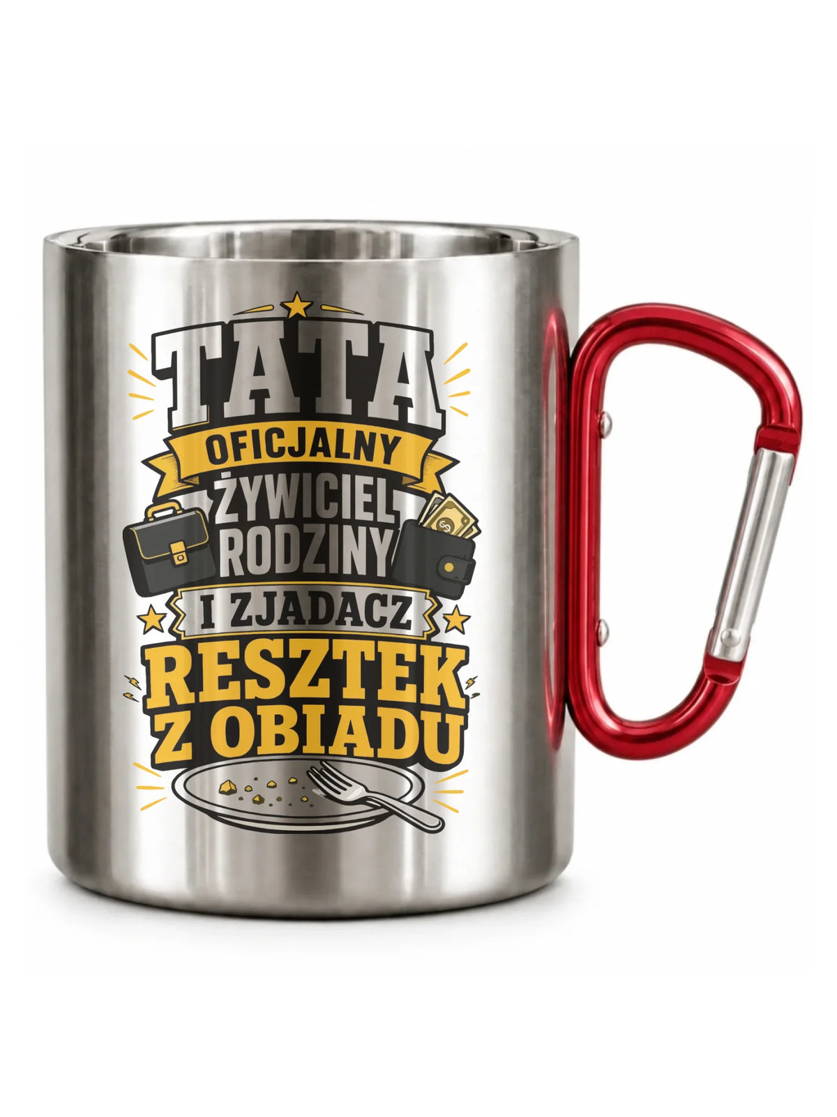 Kubek turystyczny dla taty - Tata oficjalny żywiciel rodziny DT34