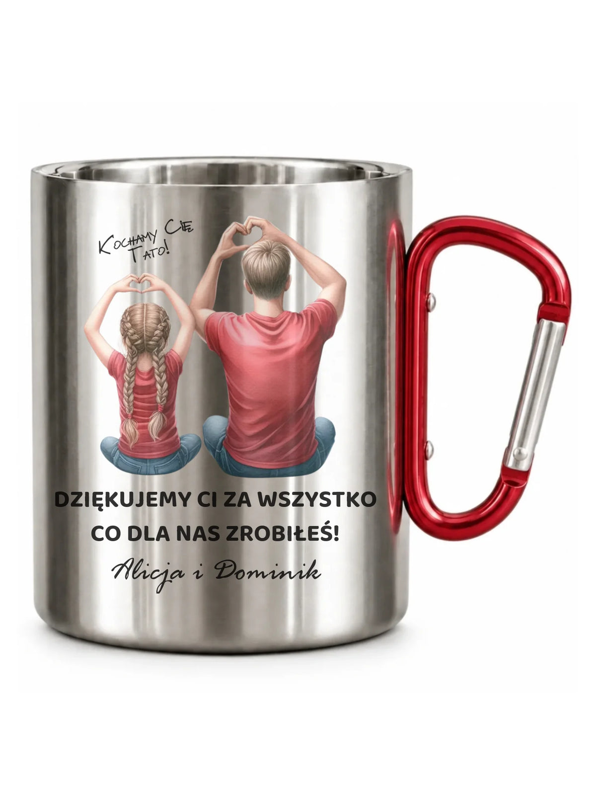 Kubek turystyczny dla taty od dzieci - Dziękujemy Ci Tato - personalizowany DT14