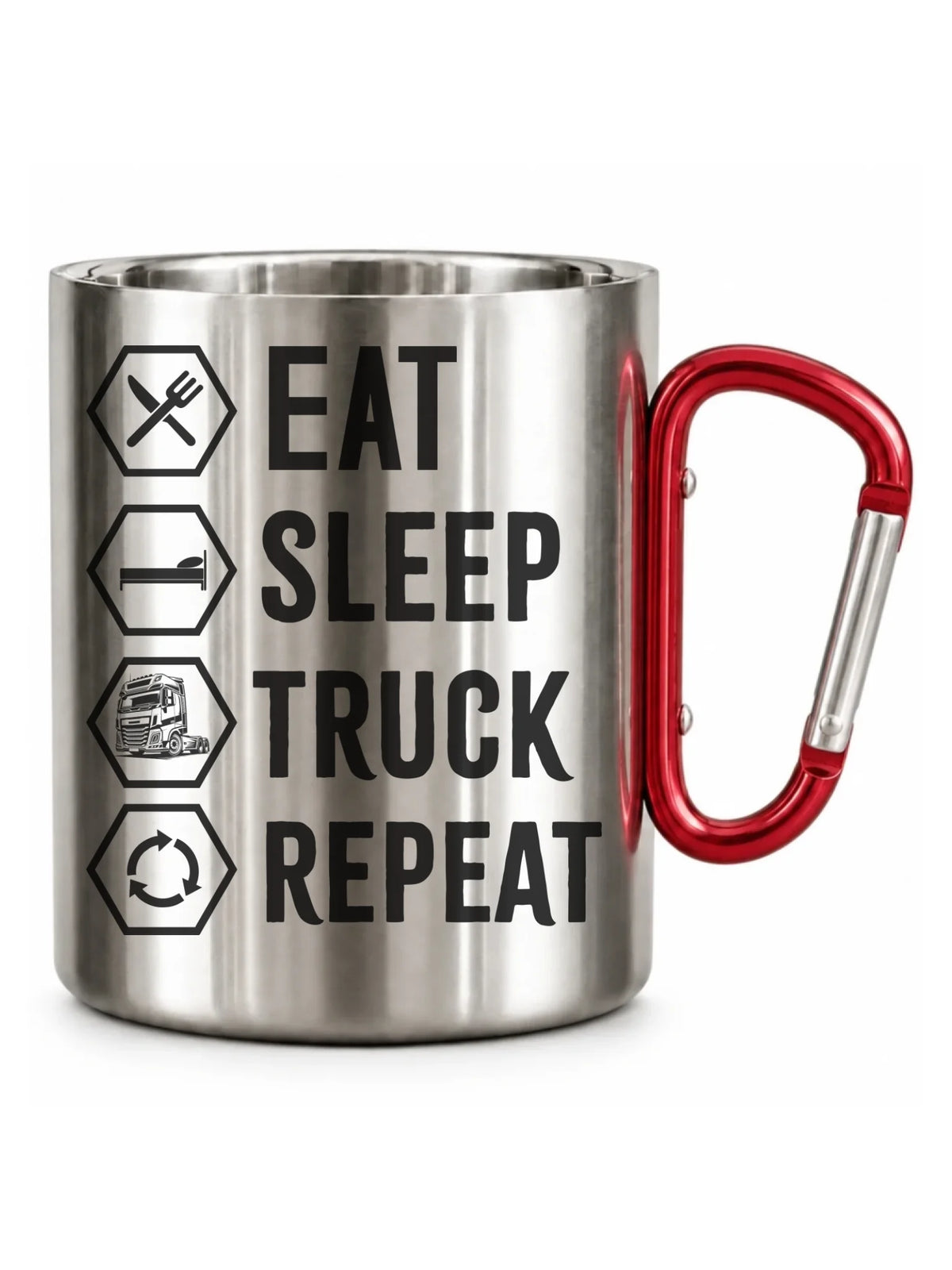 Kubek turystyczny dla kierowcy ciężarówki - Eat Sleep Truck Repeat ZKT05