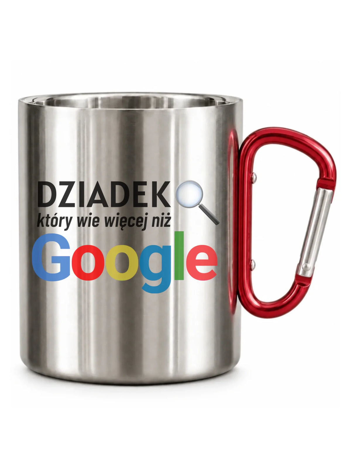 Kubek metalowy dla dziadka - Dziadek który wie więcej niż google D44