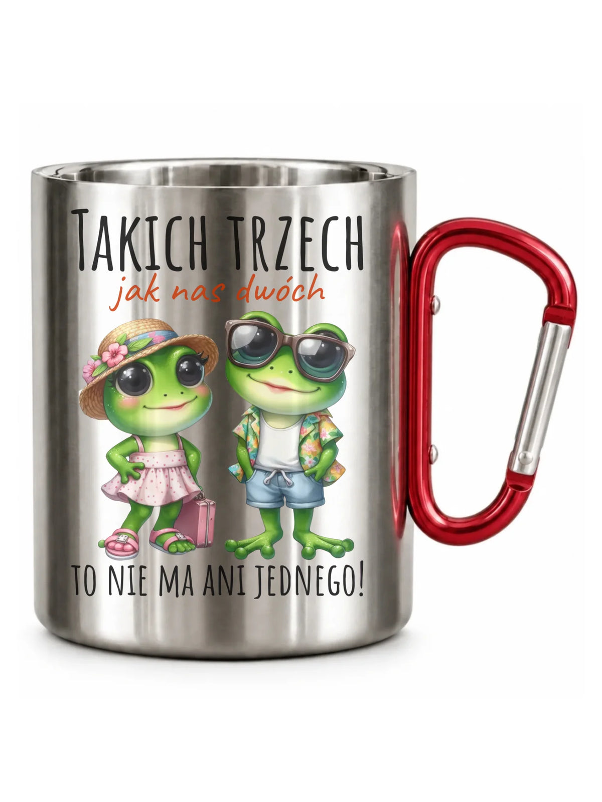 Kubek metalowy dla par - Żabki Takich trzech jak nas dwóch DCH11