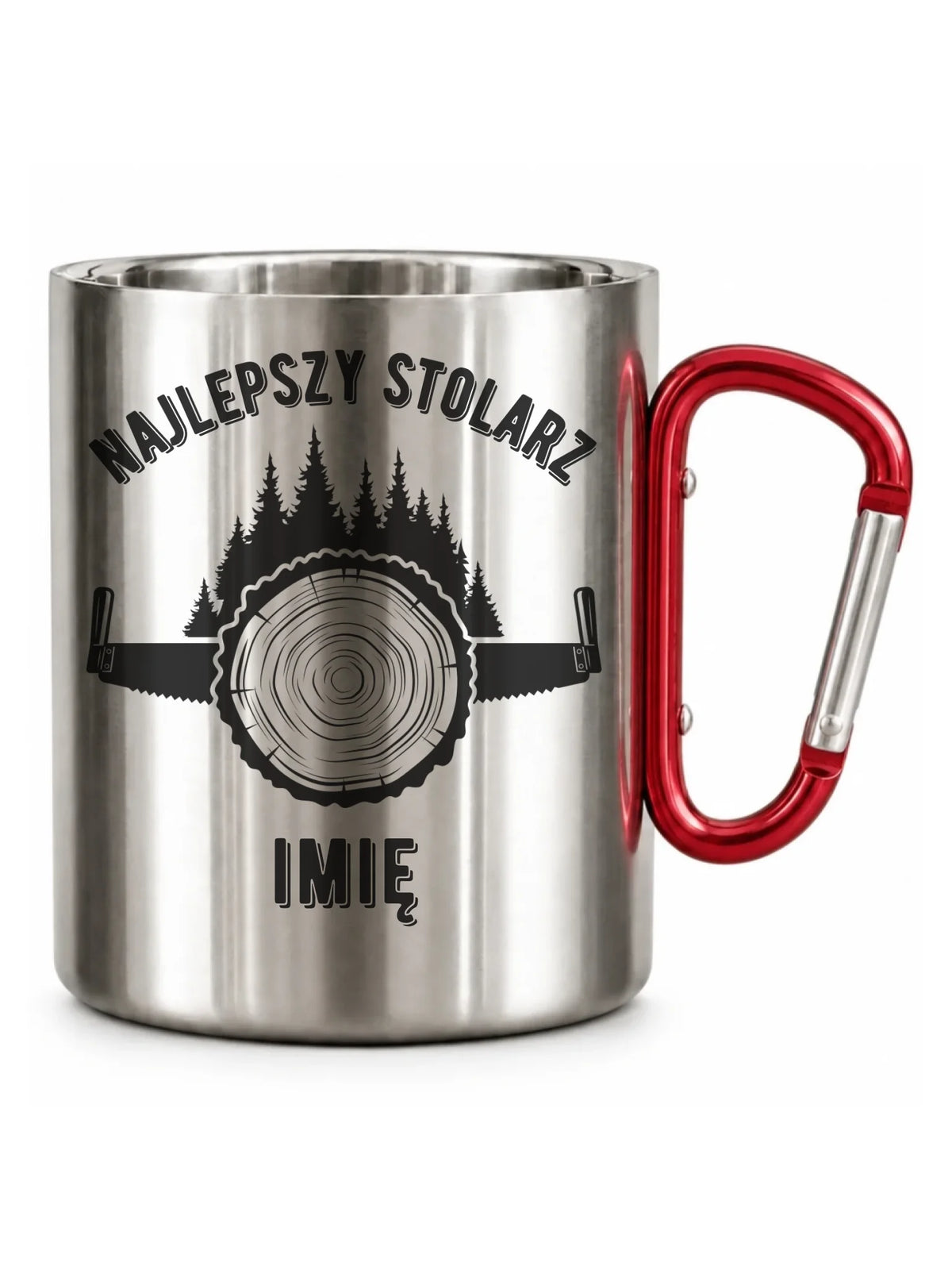 Kubek metalowy dla stolarza - Najlepszy stolarz - personalizowany ZS01