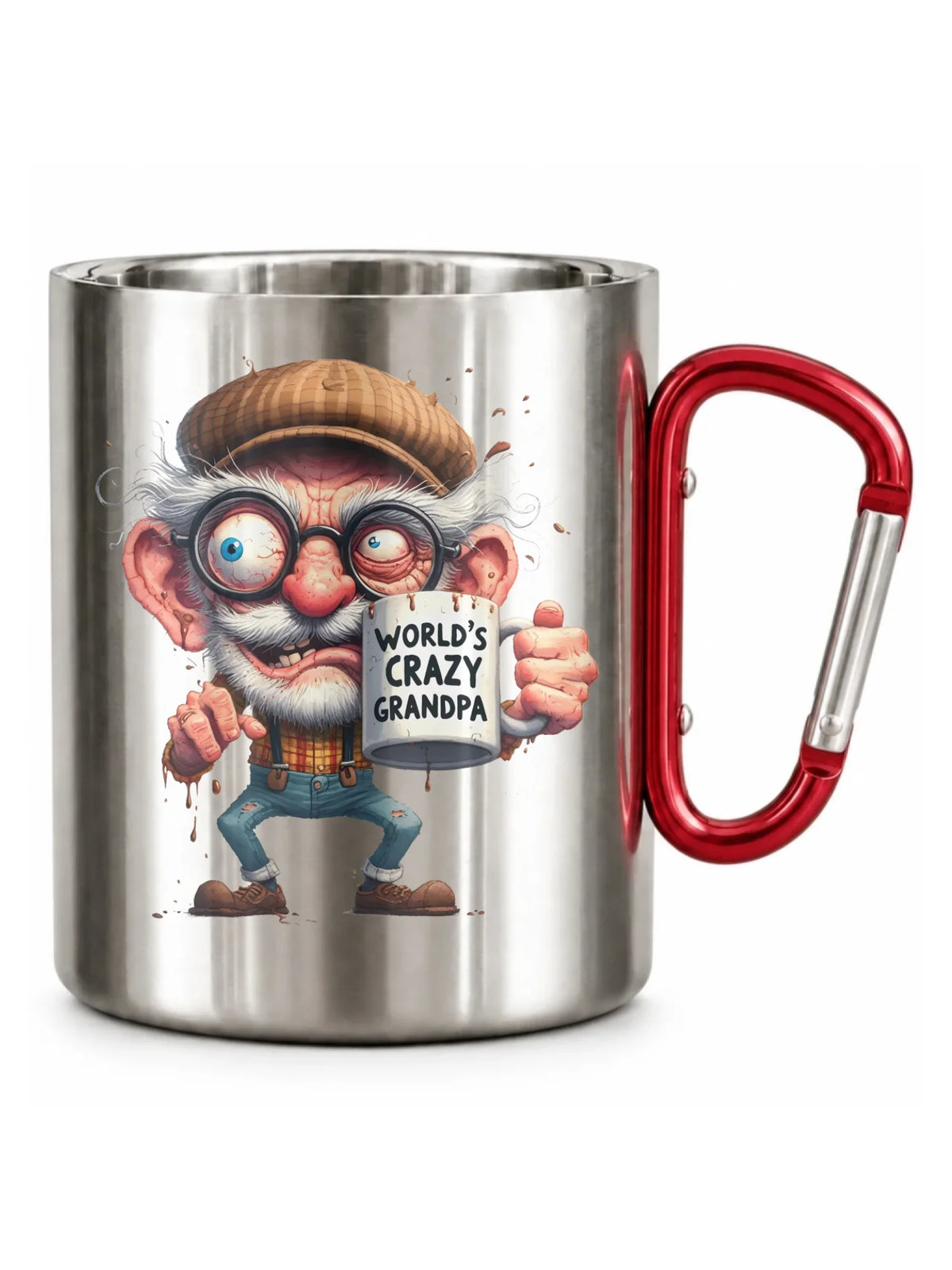 Kubek metalowy dla dziadka - Crazy grandpa D38