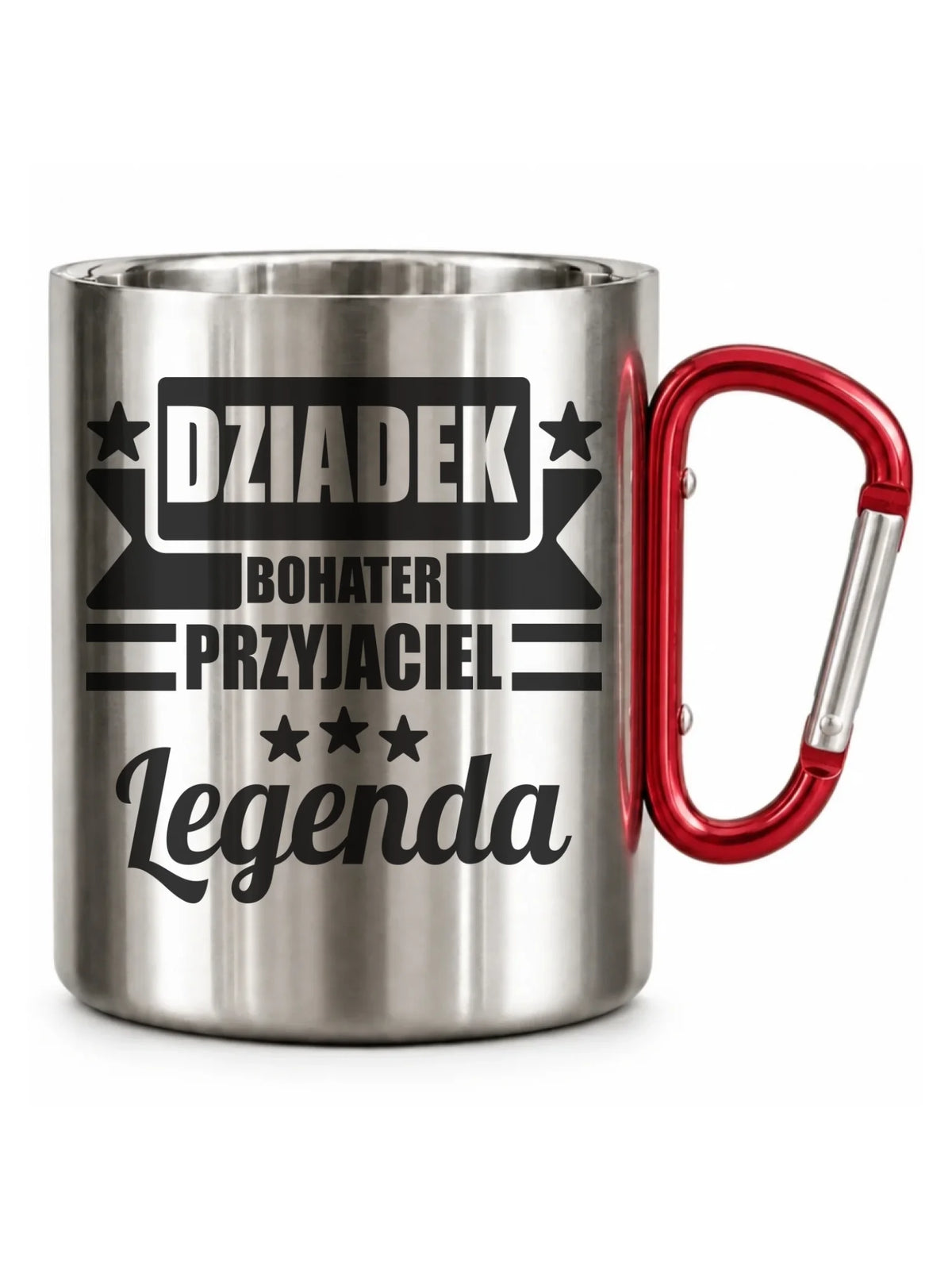 Kubek metalowy dla dziadka - Bohater przyjaciel legenda D20