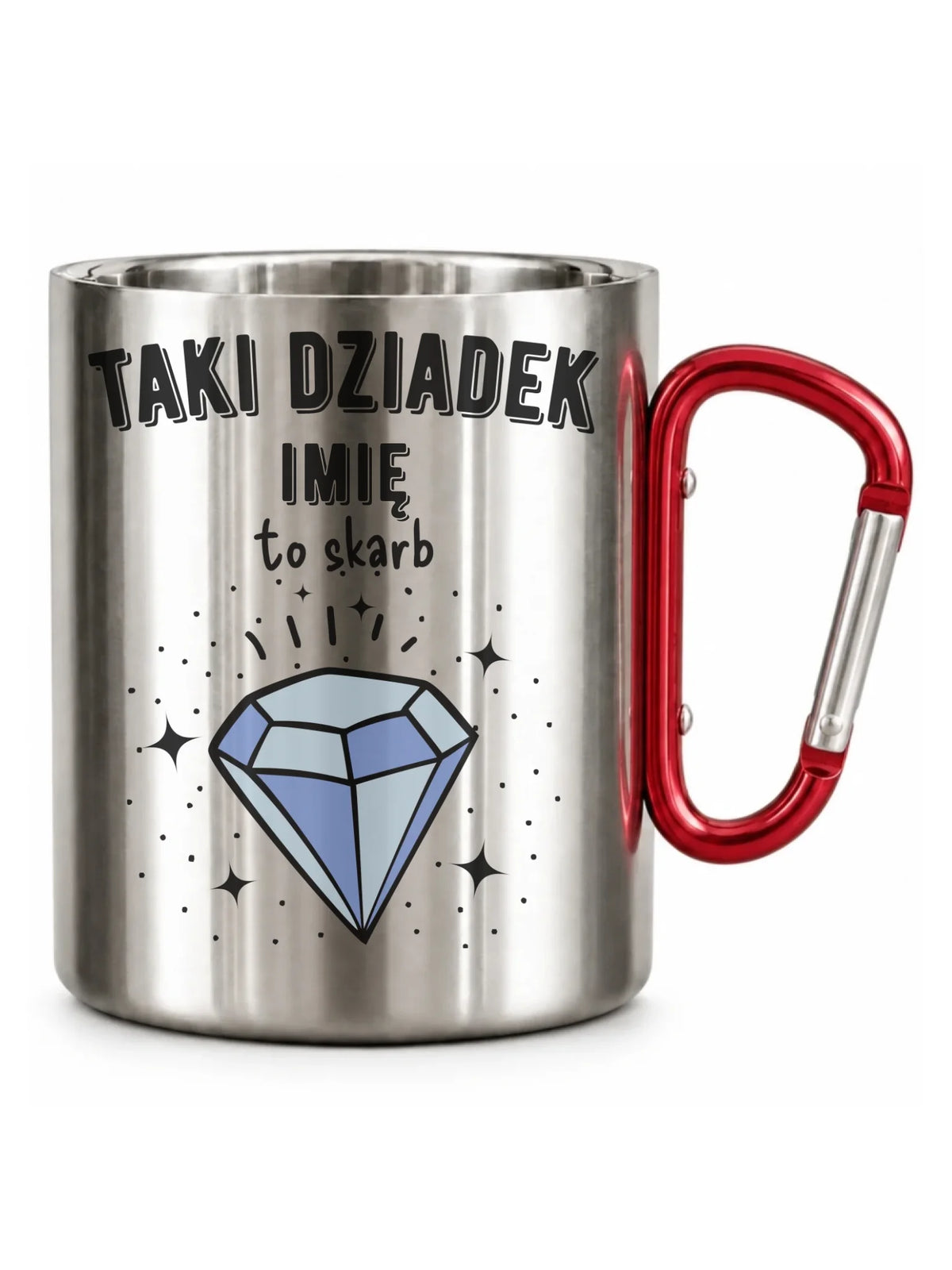 Kubek metalowy dla dziadka - Taki Dziadek to skarb - personalizowany D06
