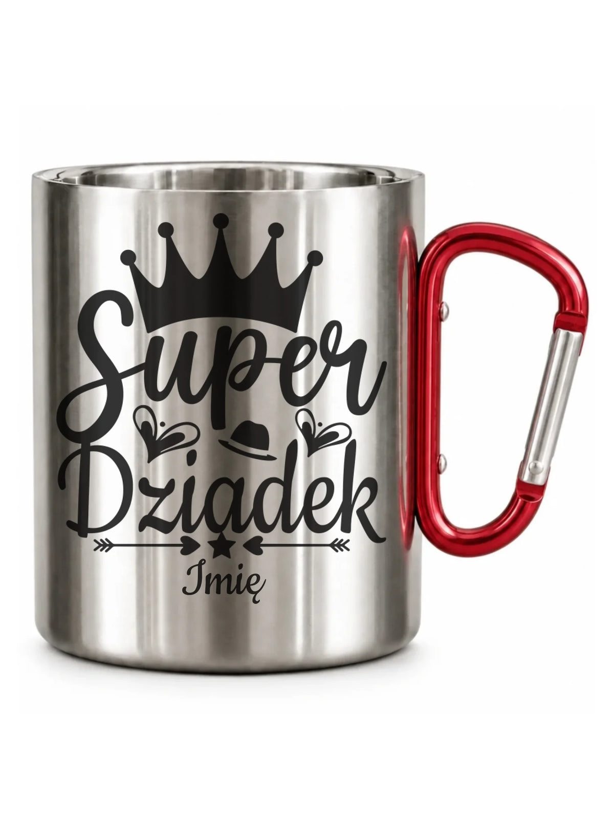 Kubek metalowy dla dziadka - Super Dziadek - personalizowany D03