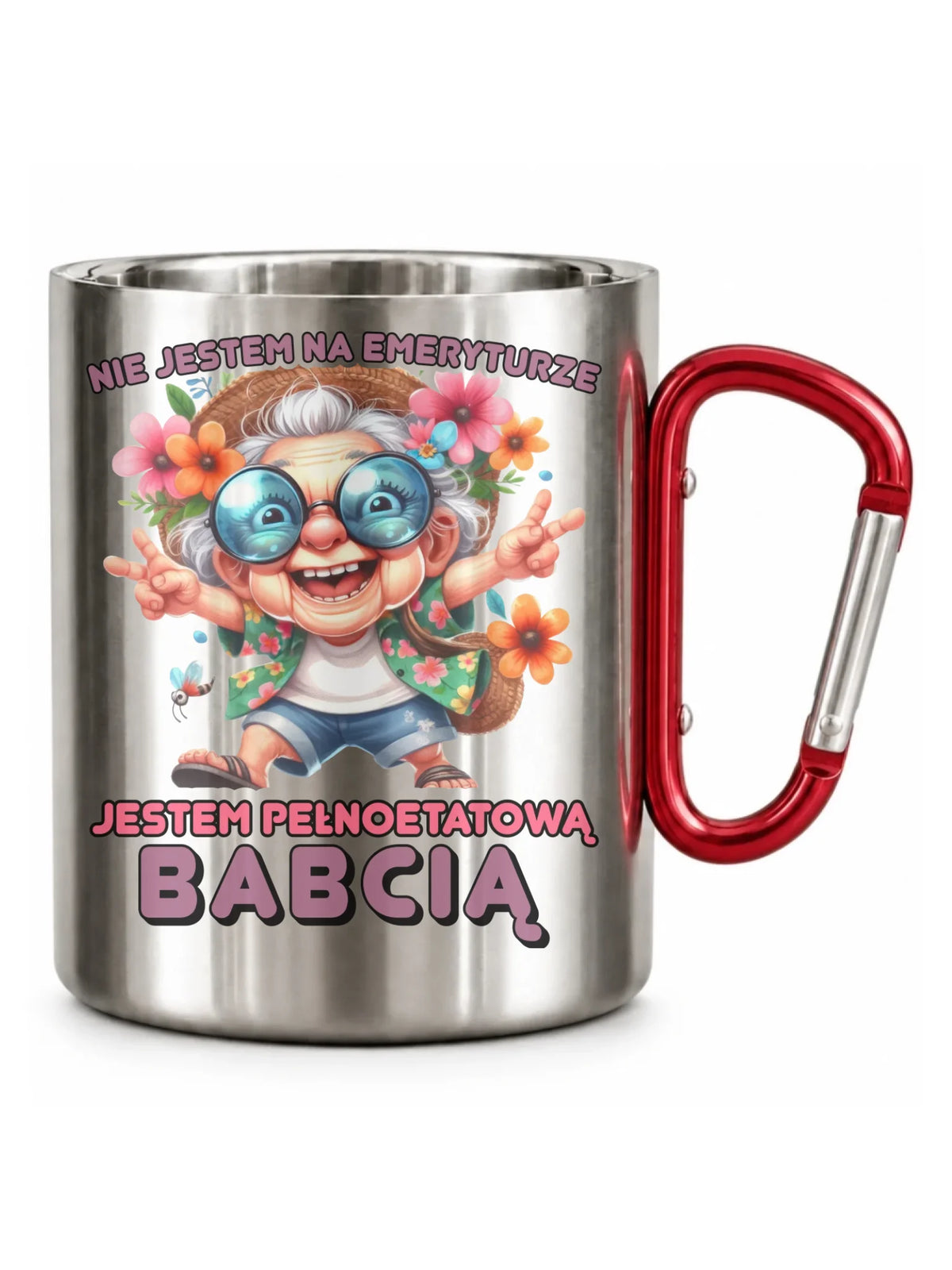 Kubek metalowy dla babci - Pełnoetatowa babcia B20
