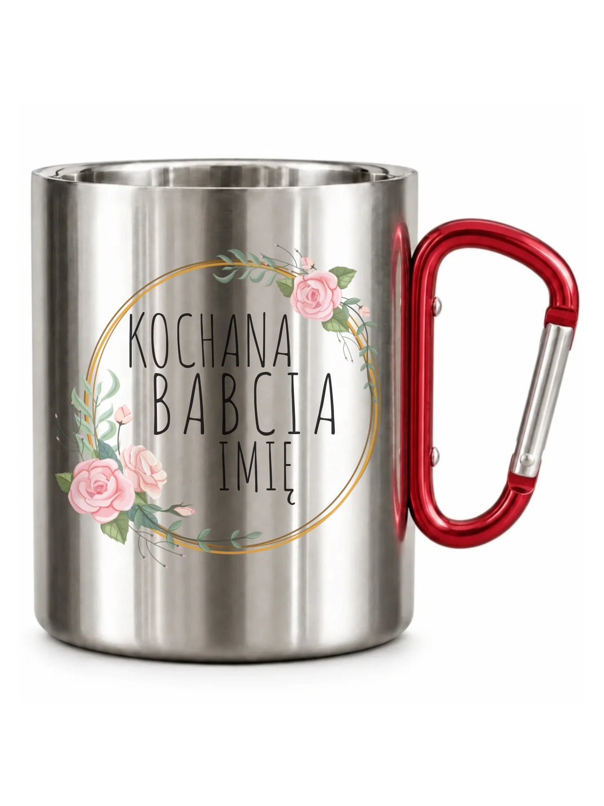 Kubek metalowy dla babci - Kochana Babcia - personalizowany B10