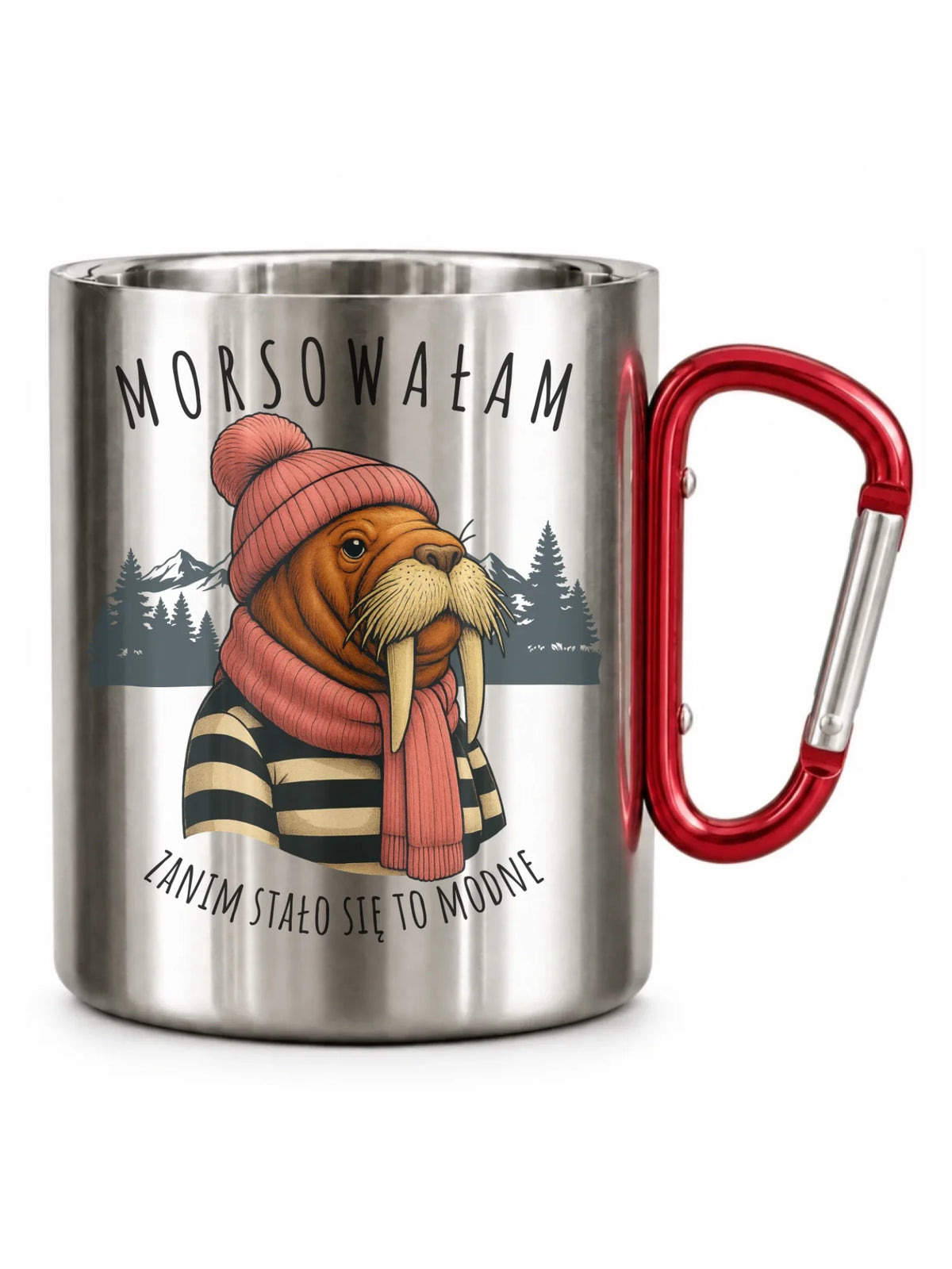 Kubek metalowy - prezent dla morsa - Morsowałam zanim stało się to modne - Mors HM21