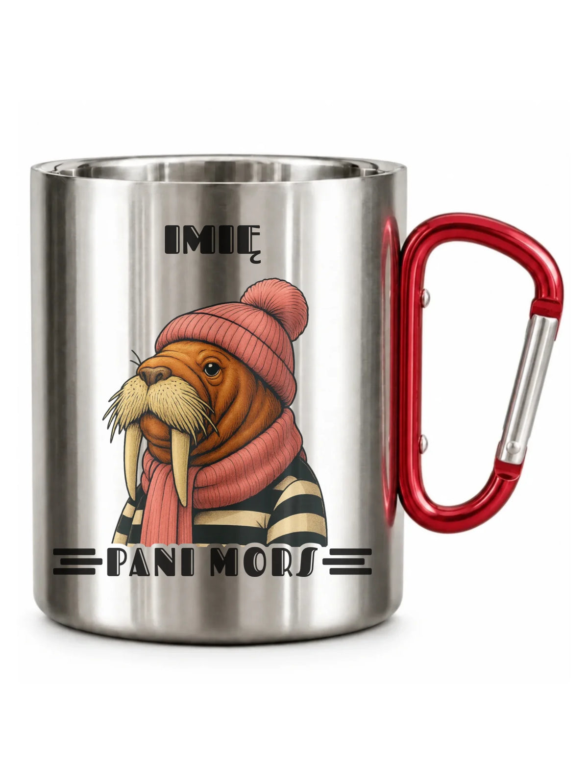Kubek metalowy - prezent dla morsa - Pani Mors - personalizowany HM16