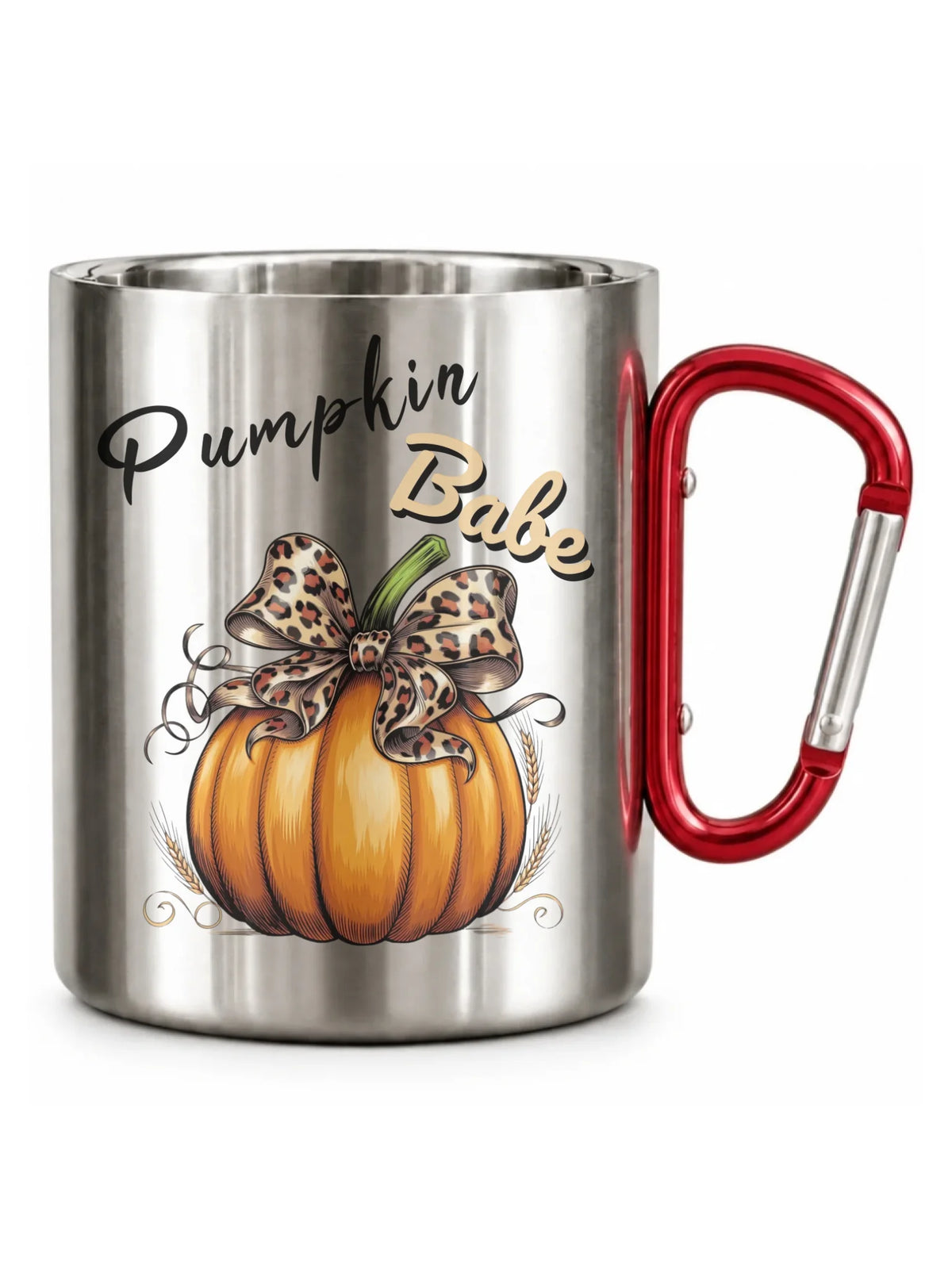 Kubek metalowy jesienny - Pumpkin Babe - dla miłośniczki dyni JS33