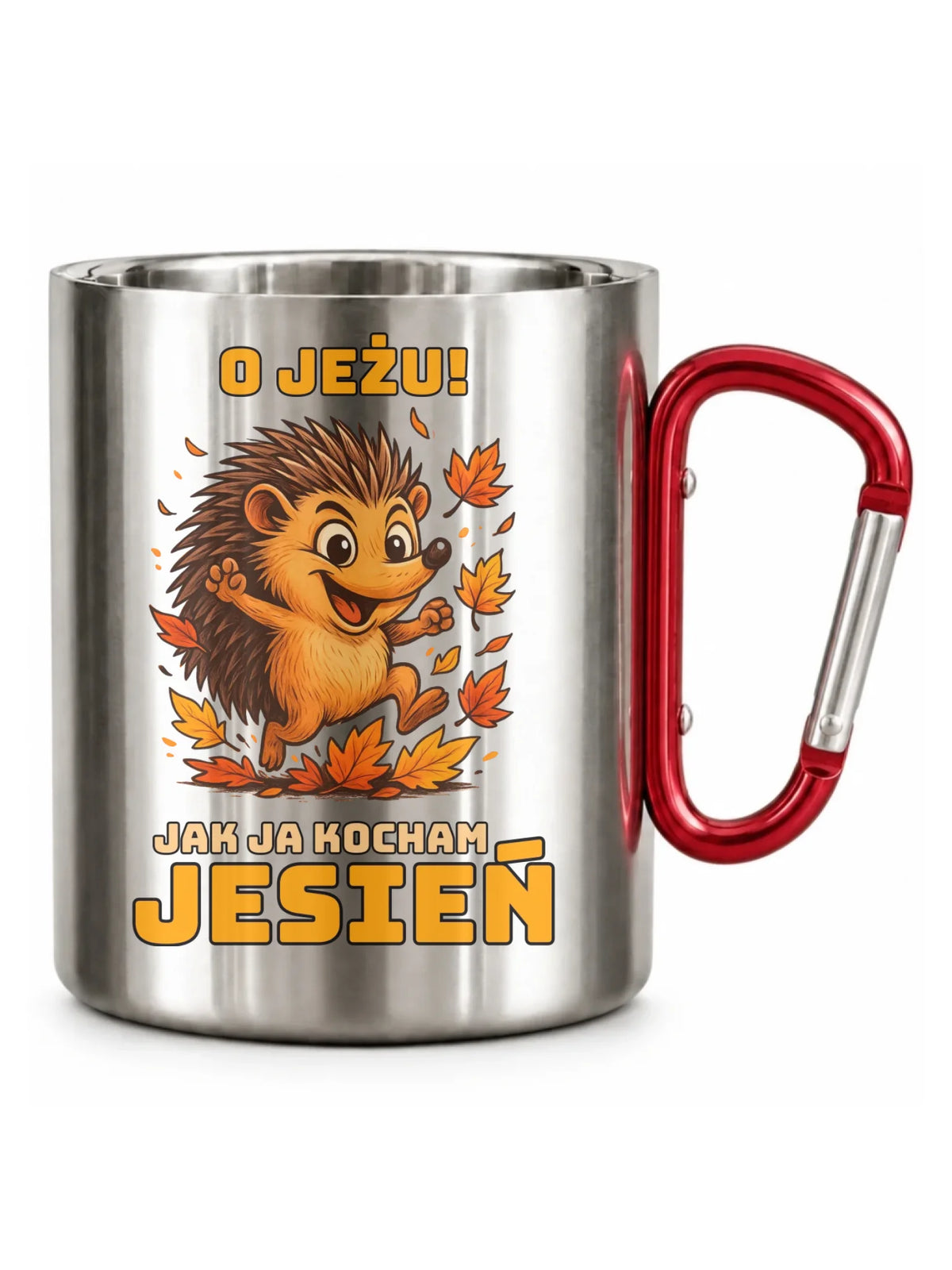Kubek metalowy jesienny - O JEŻU! Jak ja kocham jesień JS31