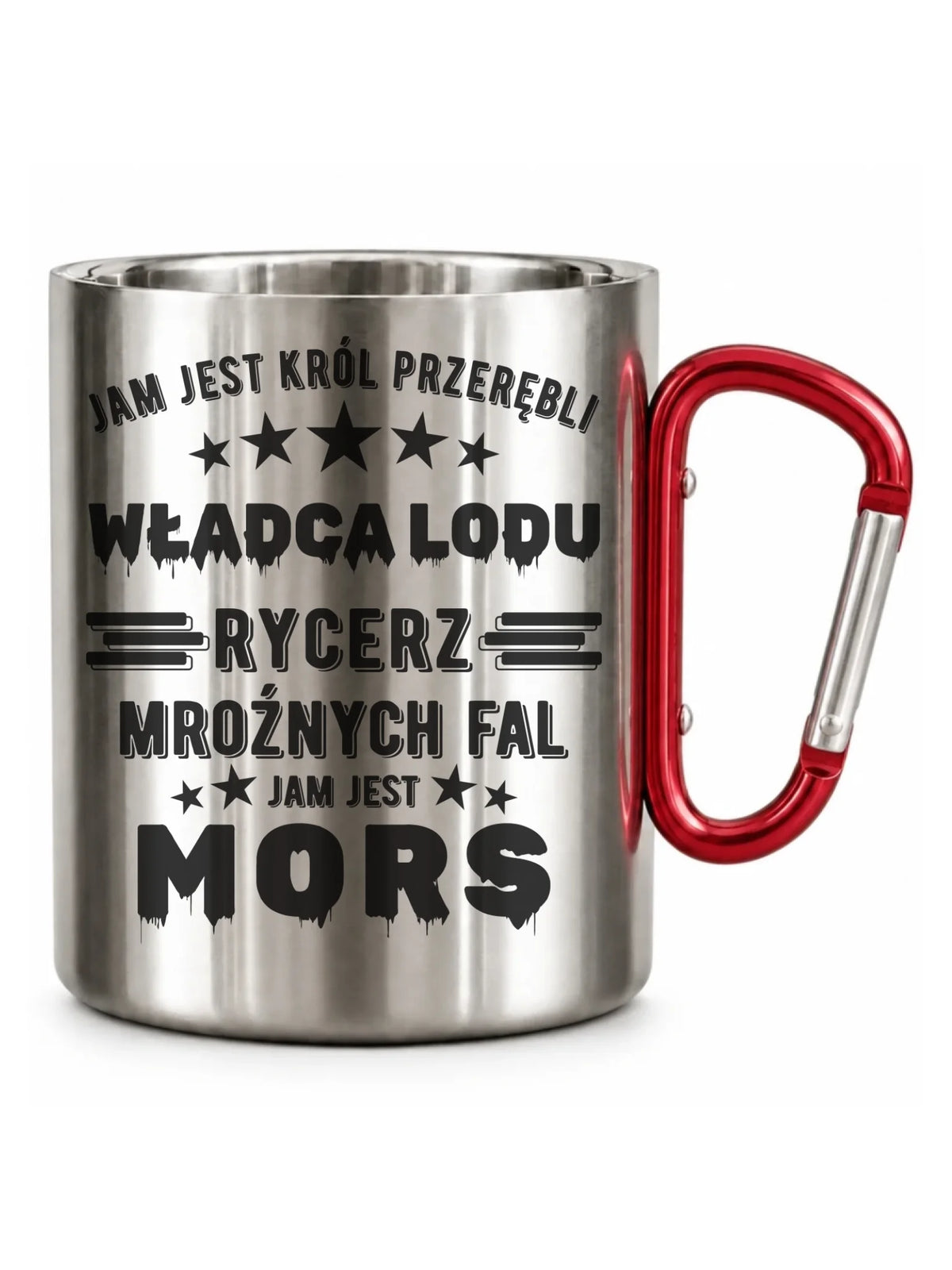 Kubek metalowy - prezent dla morsa - Jam jest Król przerębli Jam jest mors HM13