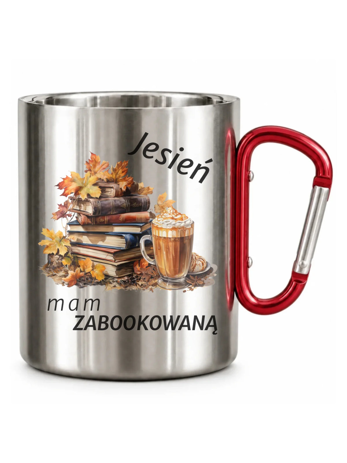 Kubek metalowy jesienny - Jesień mam zabookowaną JS28