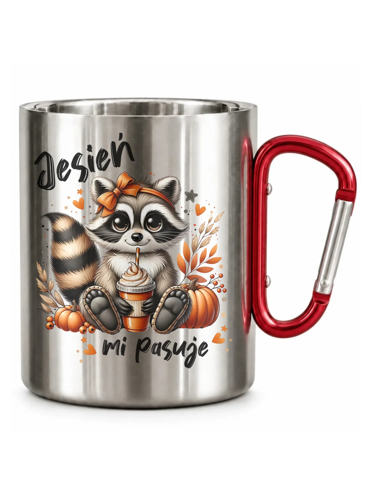 Kubek metalowy jesienny - Jesień mi pasuje JS25
