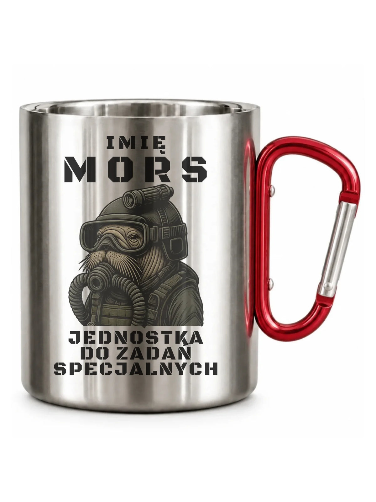 Kubek metalowy - prezent dla morsa - Mors do zadań specjalnych - personalizowany HM07