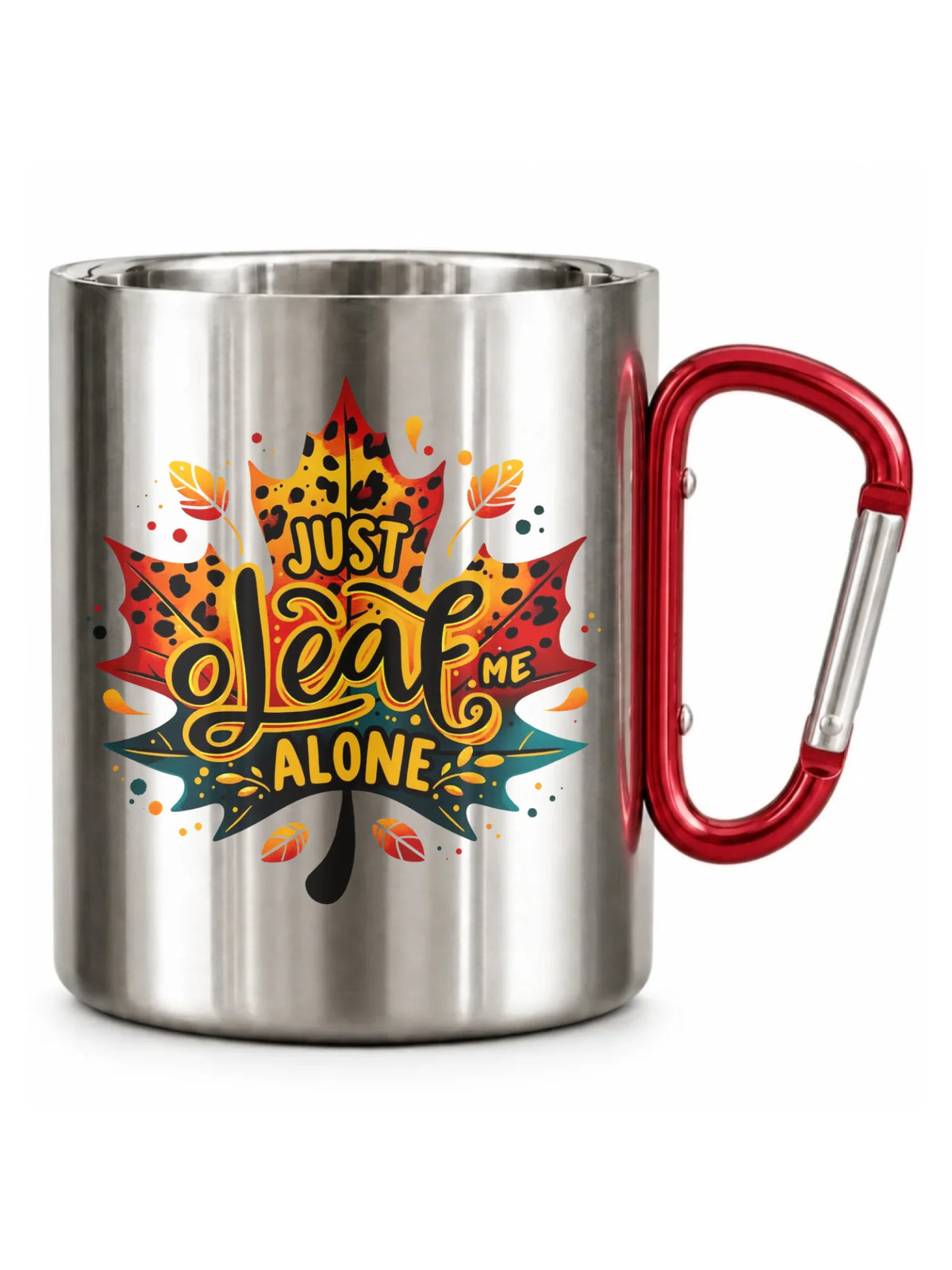 Kubek metalowy jesienny - Just leaf me alone JS22