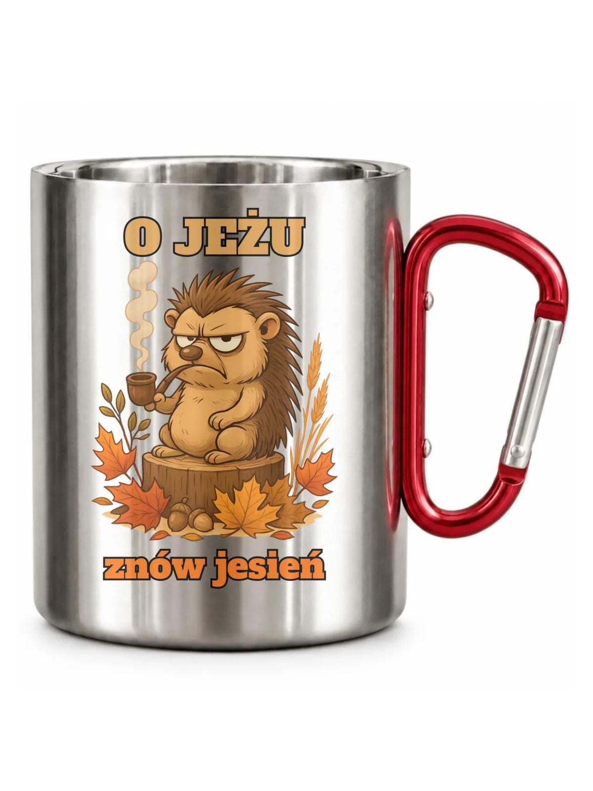 Kubek metalowy jesienny - O jeżu znów jesień JS20
