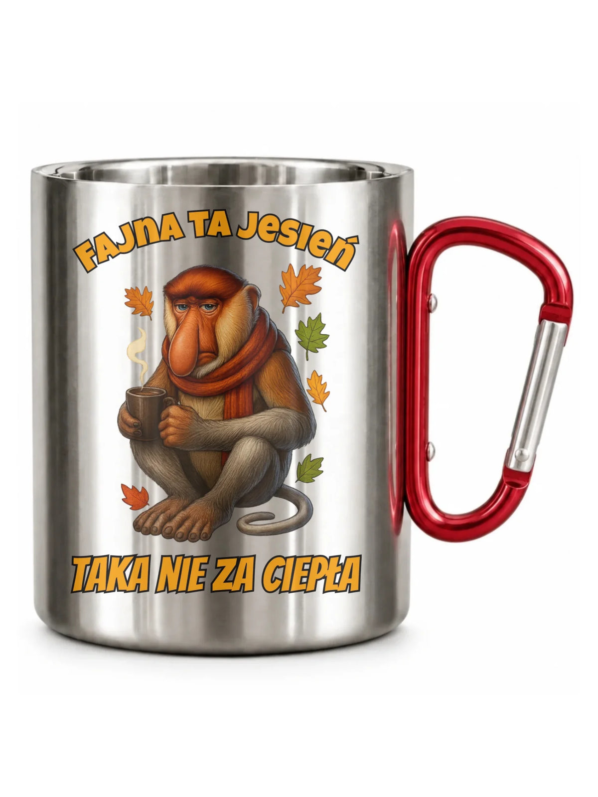 Kubek metalowy jesienny - Janusz Nosacz - Fajna ta jesień, taka nie za ciepła JS21