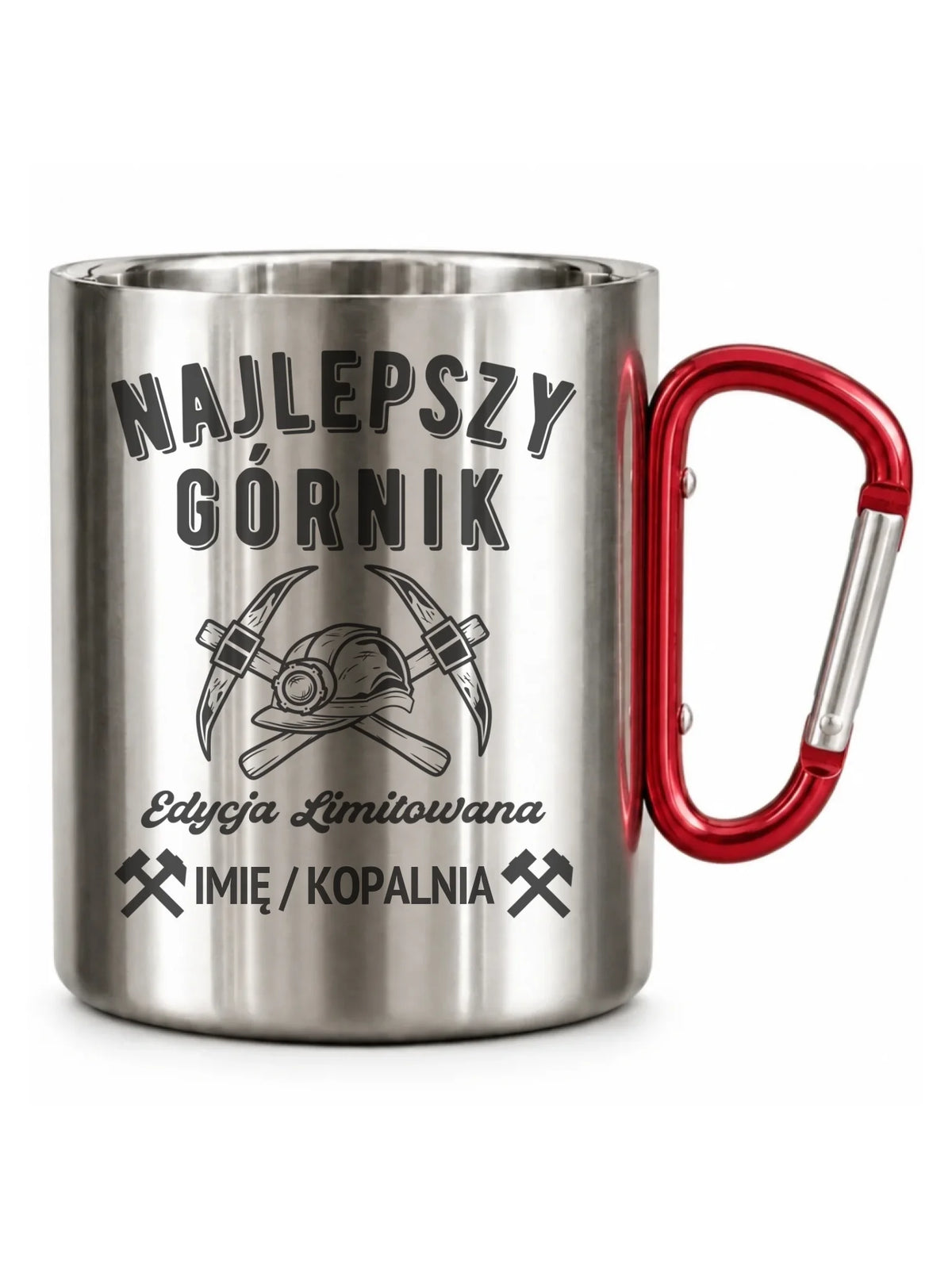 Kubek metalowy - prezent dla górnika - Najlepszy górnik - personalizowany G27