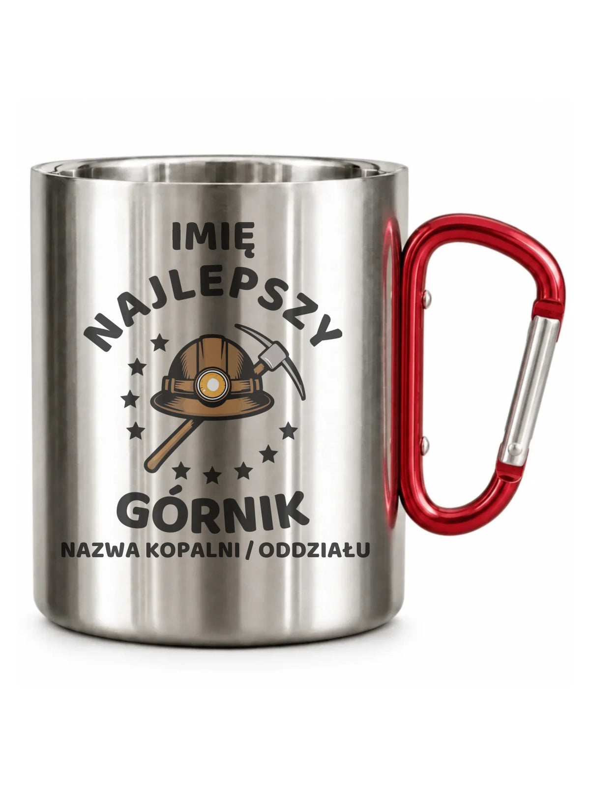 Kubek metalowy - prezent dla górnika - Najlepszy górnik - personalizowany G23