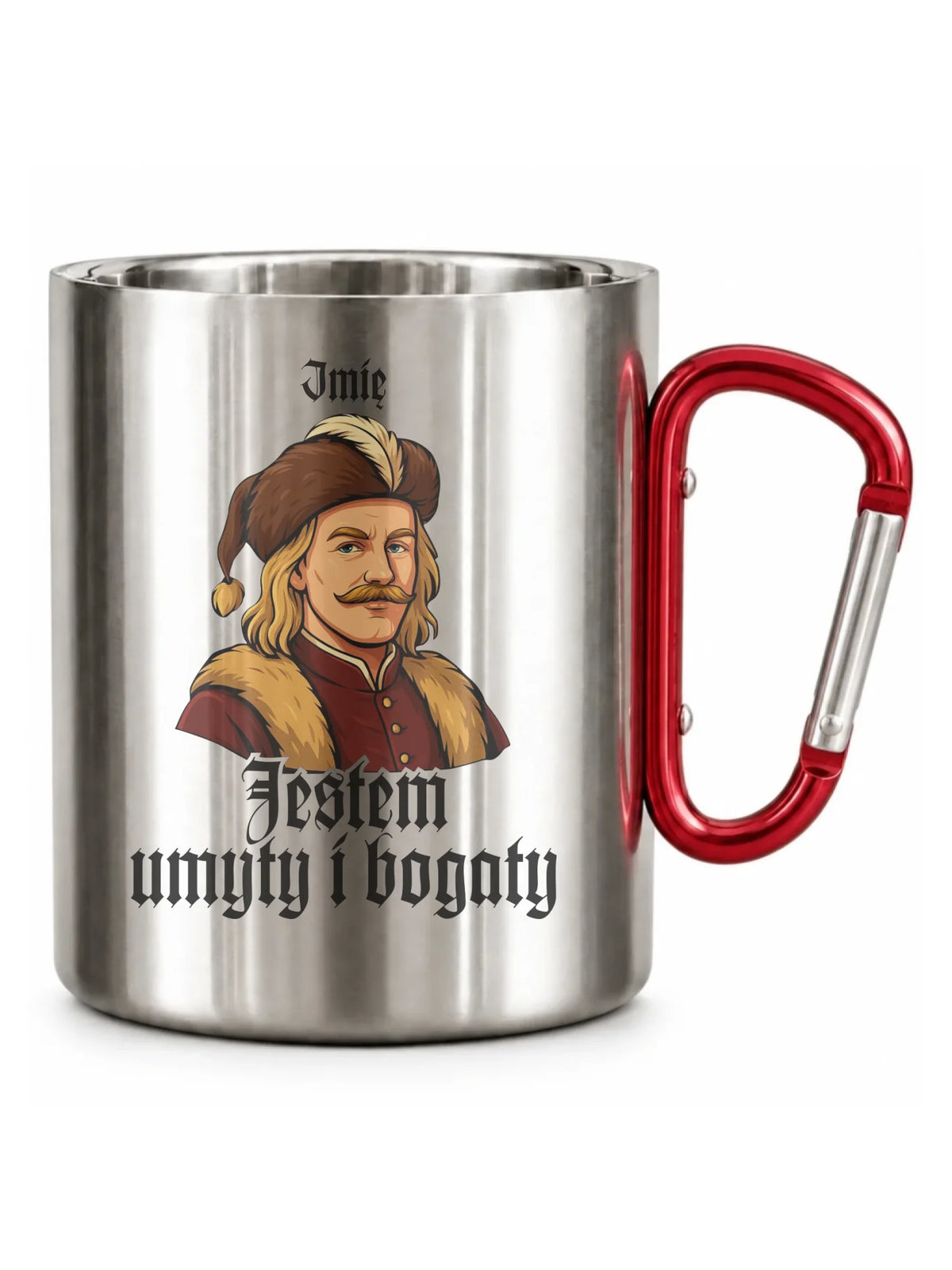 Kubek metalowy - Jestem umyty i bogaty - dla fanów serialu 1670 - personalizowany H60