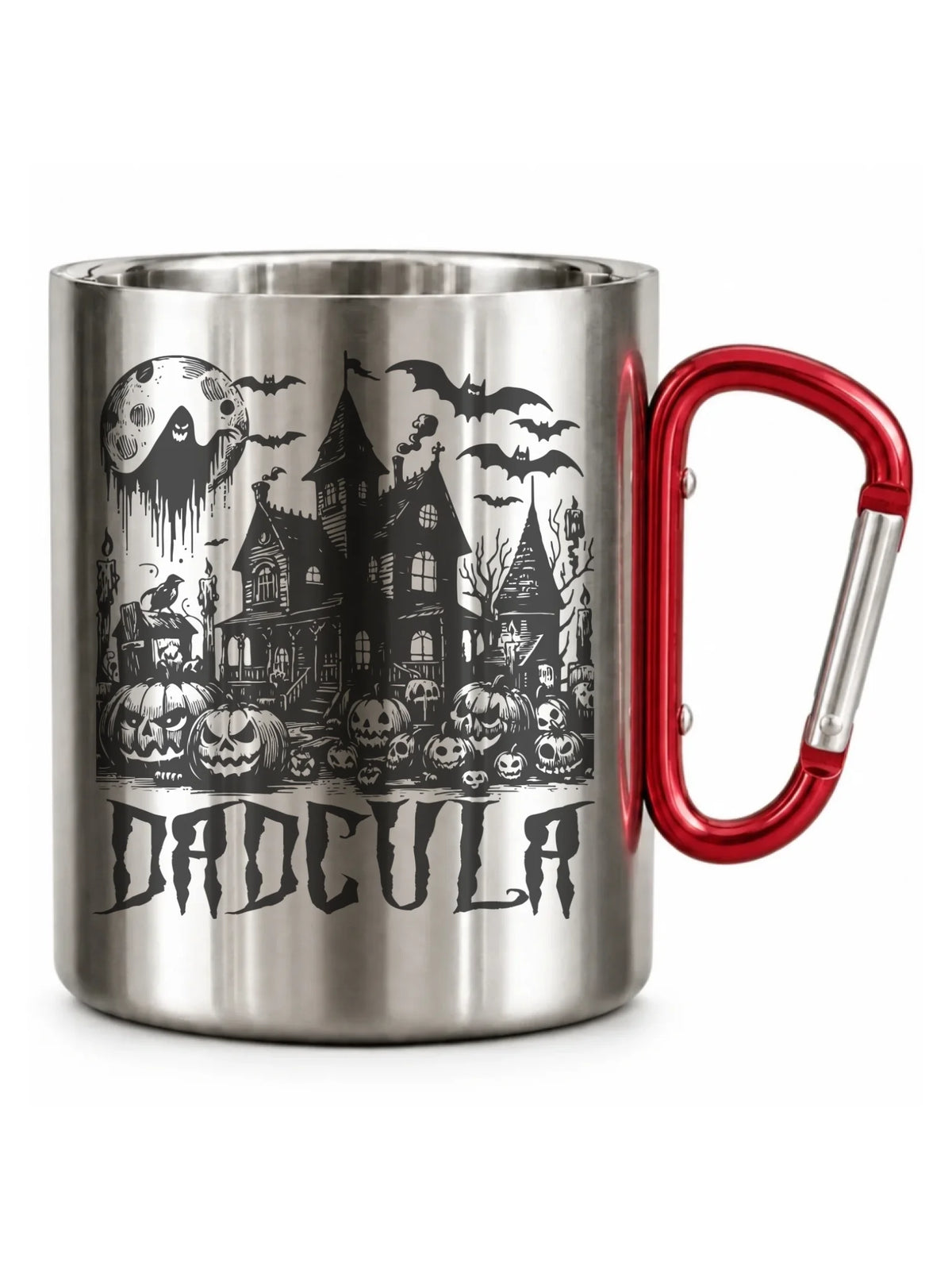 Kubek metalowy na Halloween dla taty -  Upiorny dom - Dadcula HL19