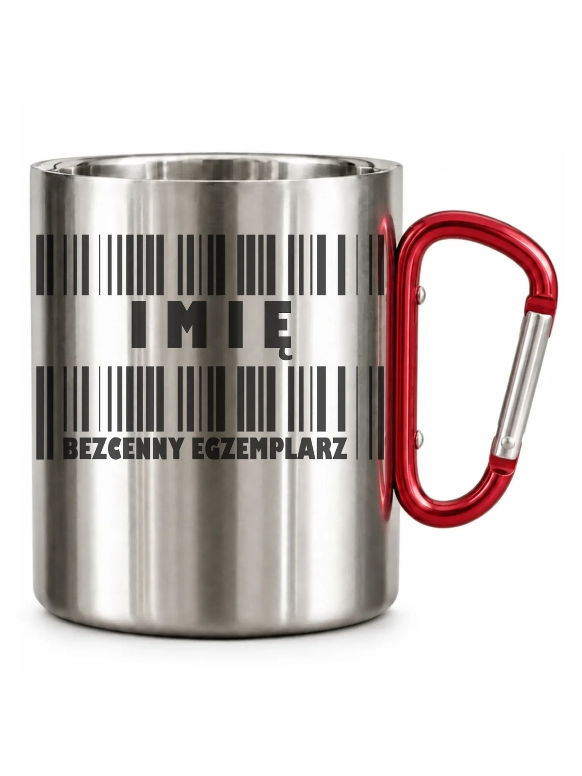 Kubek metalowy - Bezcenny egzemplarz prezent dla niego - personalizowany DCH07