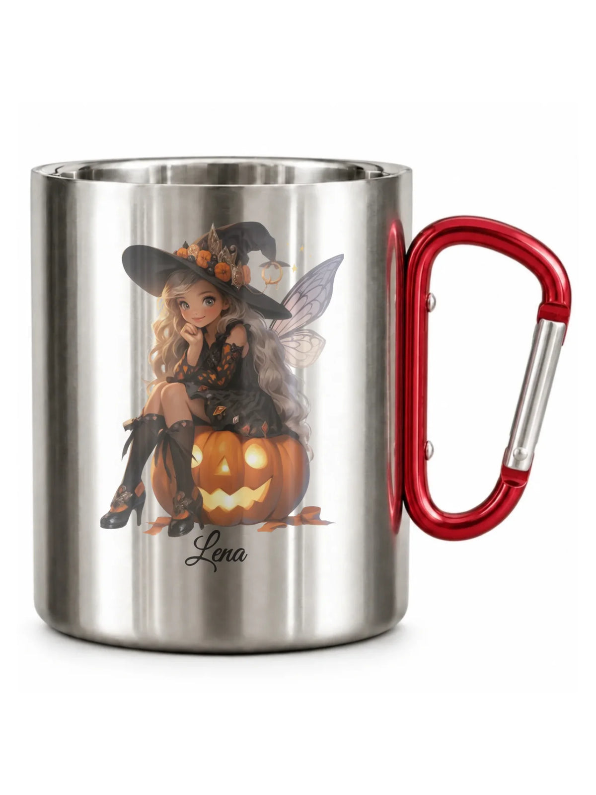 Kubek metalowy na Halloween - Wróżka - wybierz postać - personalizowany HL02