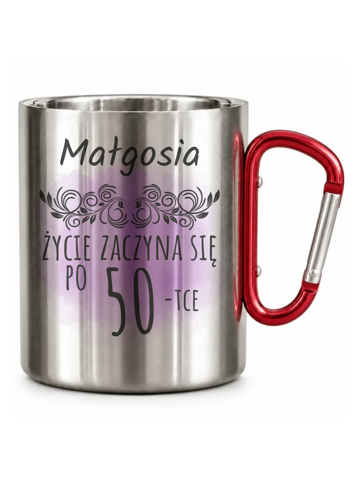 Życie zaczyna się po WIEK | Kubek metalowy prezent na urodziny U03