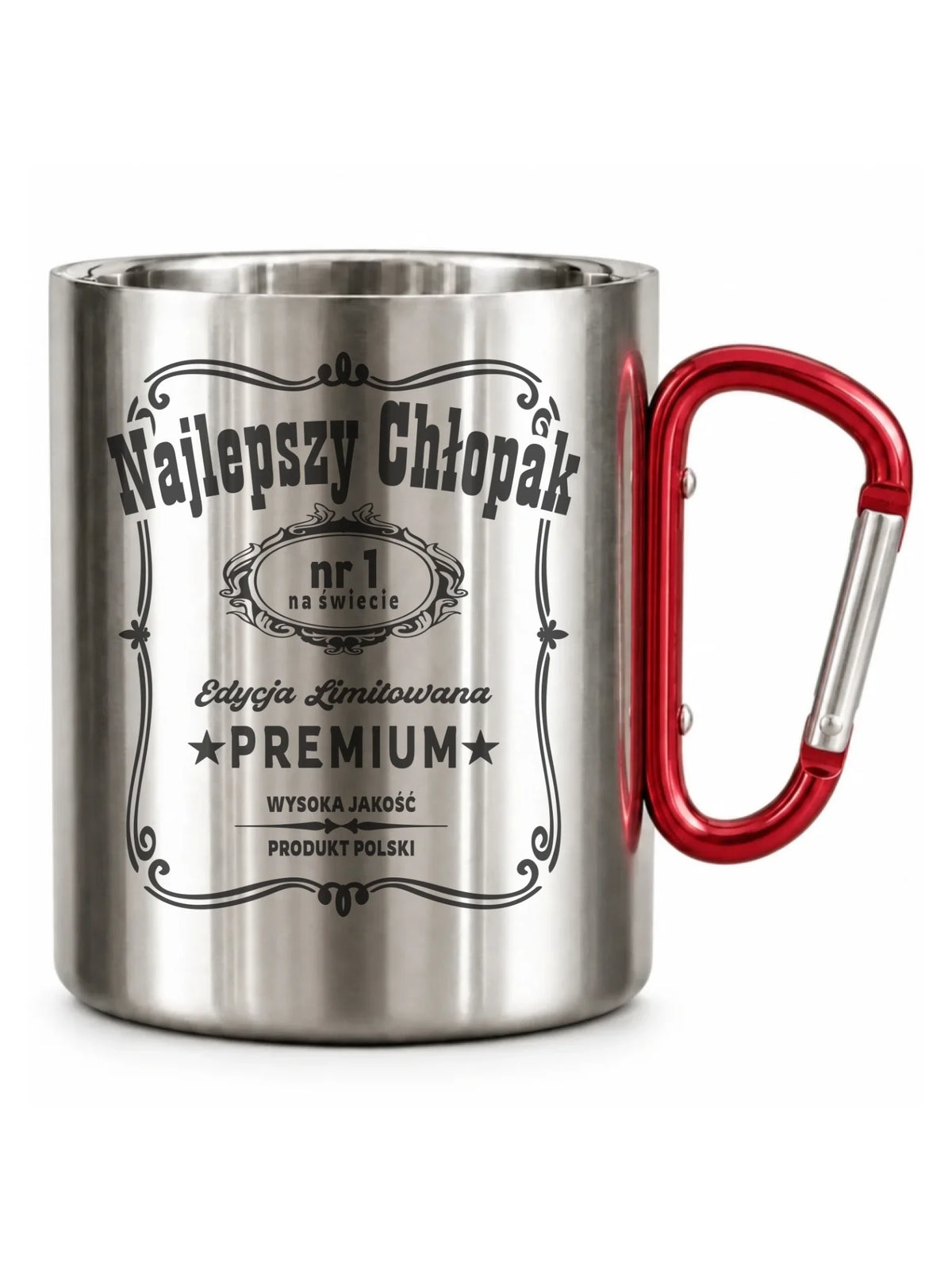 Kubek metalowy - prezent dla chłopaka - Najlepszy chłopak na świecie DCH20