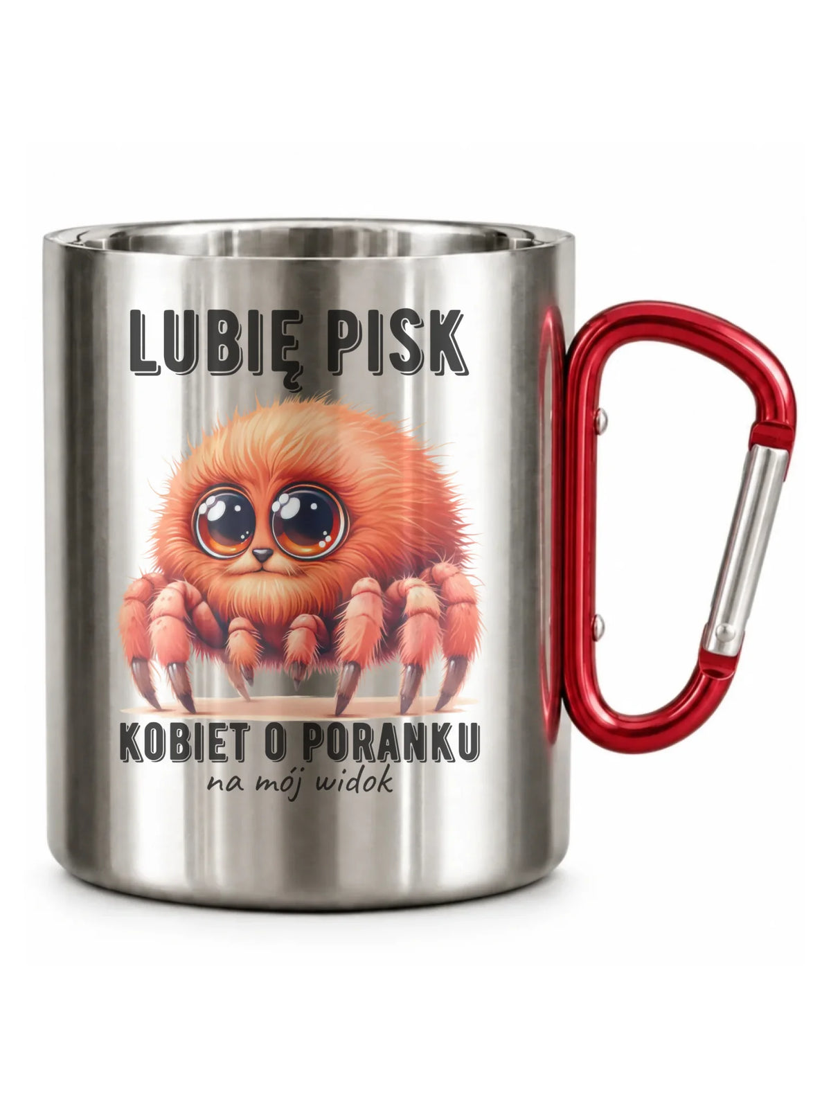 Kubek metalowy - prezent dla chłopaka - Lubię pisk kobiet DCH14