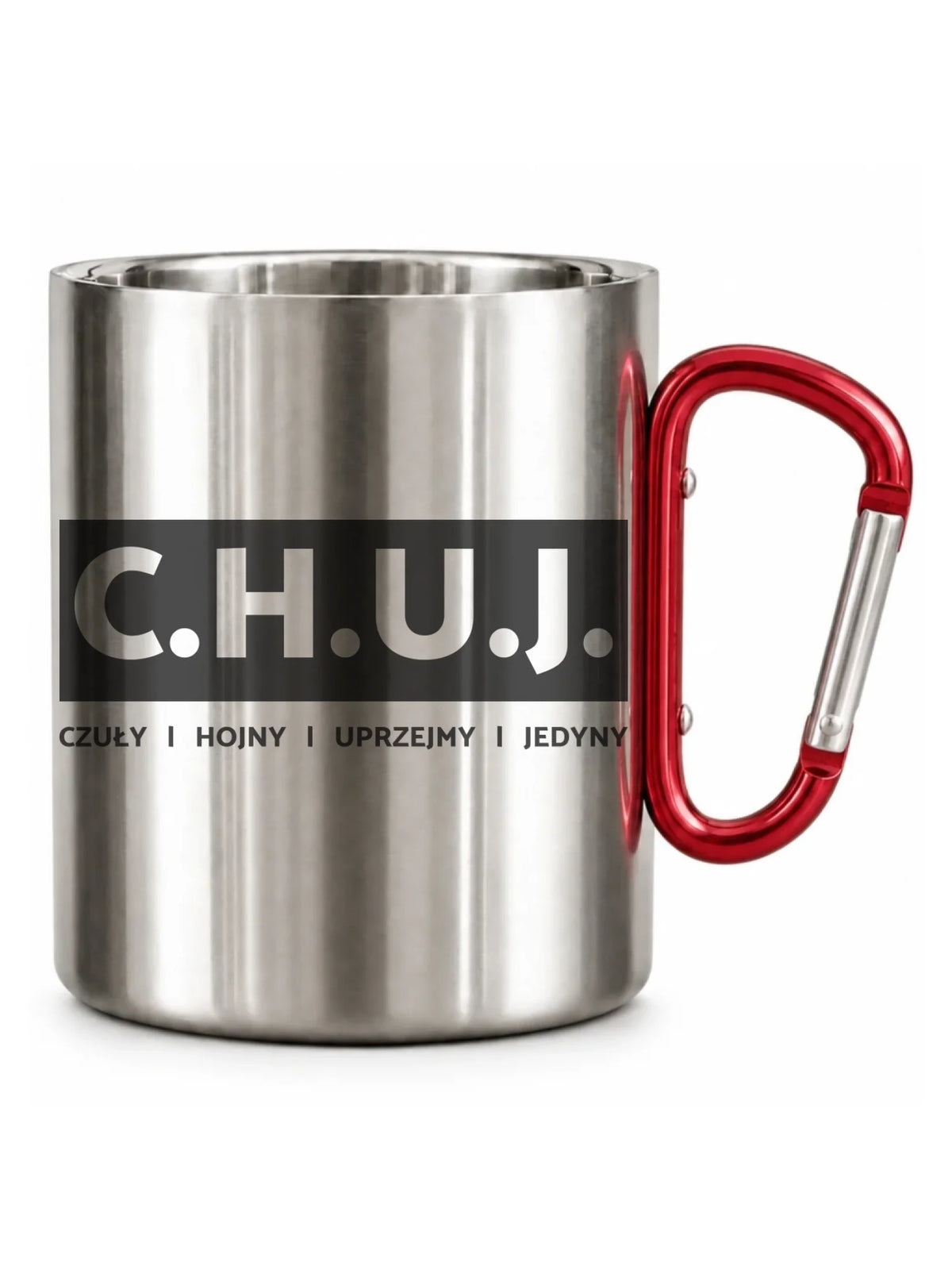 Kubek metalowy - prezent dla kolegi na Dzień Chłopaka przyjaciela - C.H.U.J. - bez cenzury DCH12